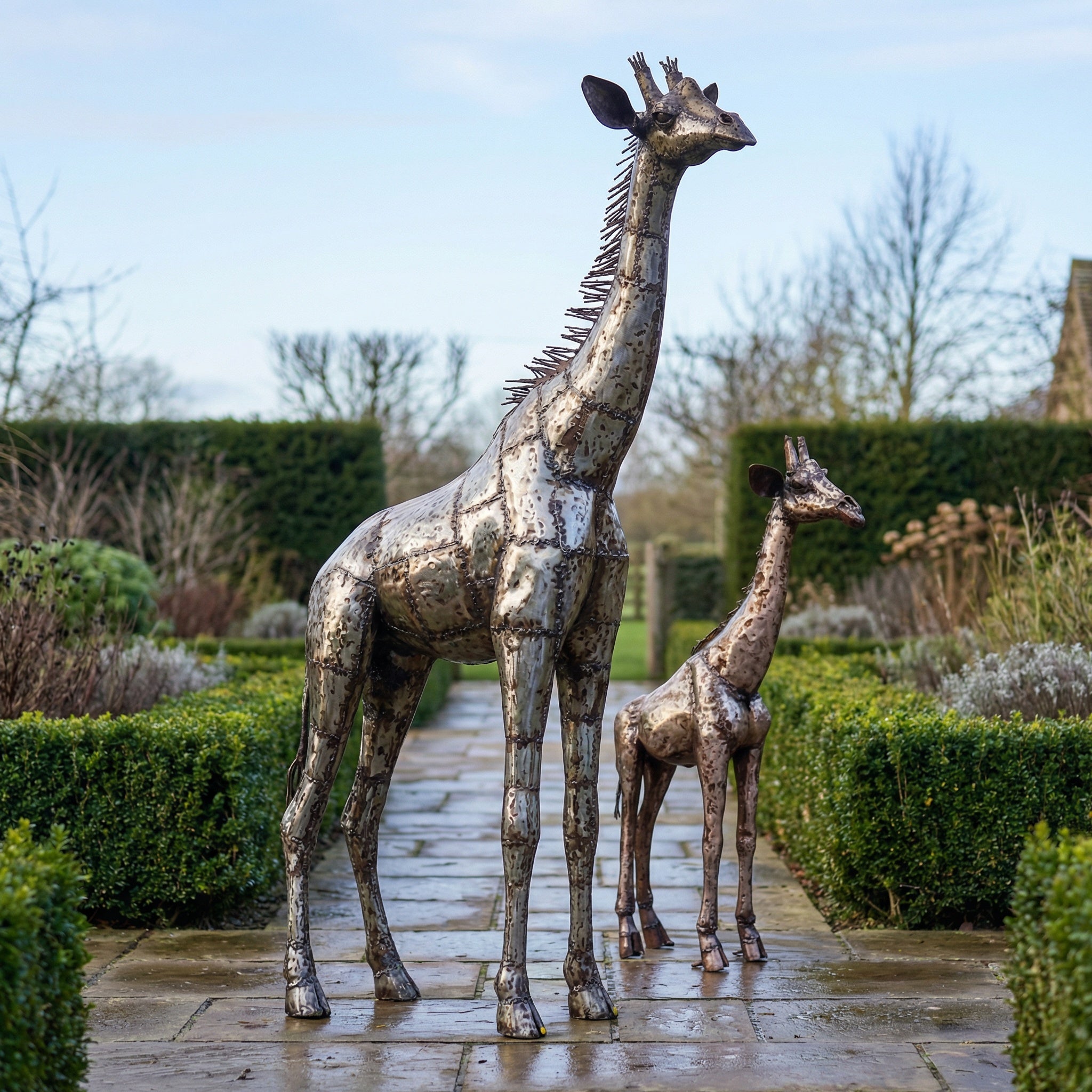 6ft + 3ft Giraffe Sculpture Bundle