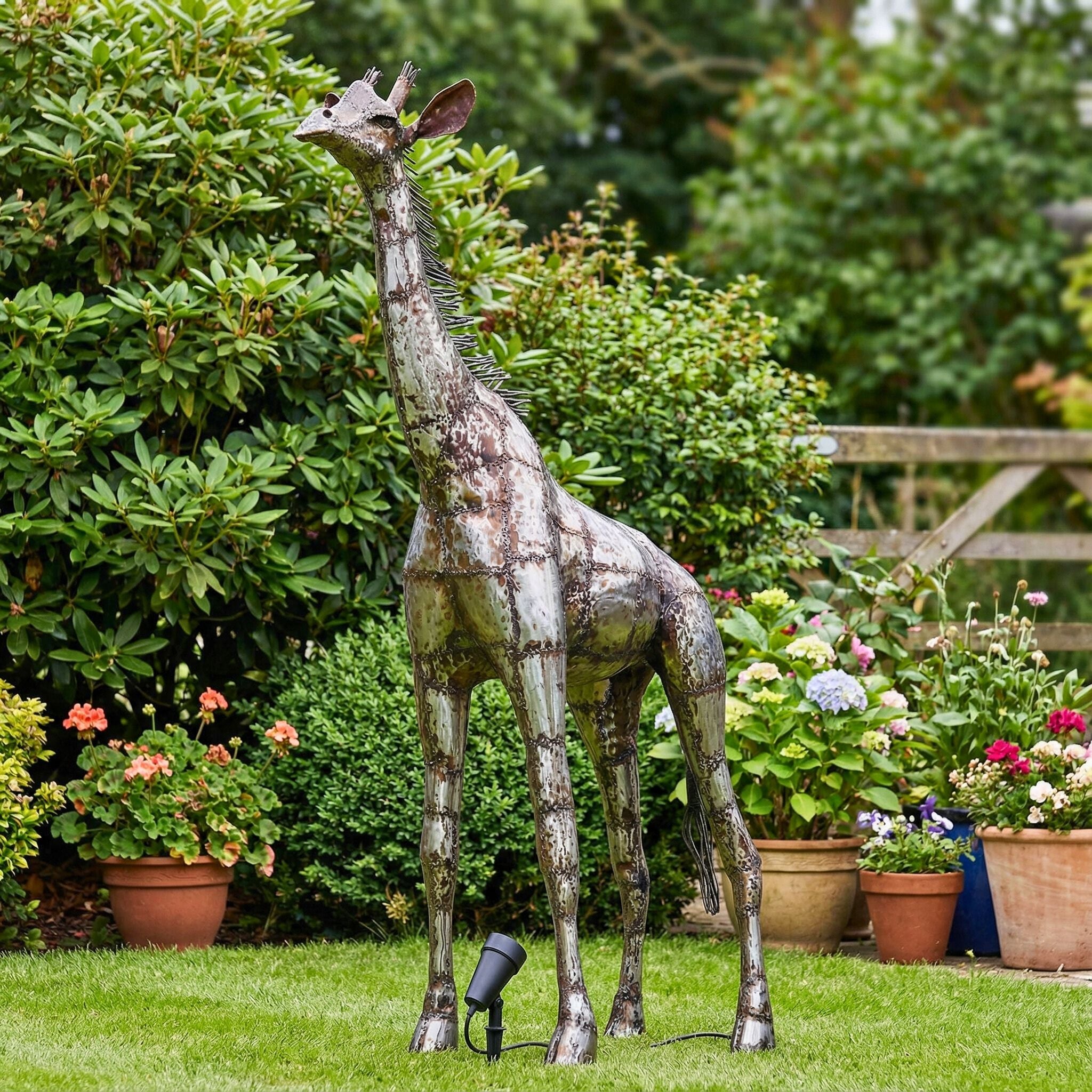 Giraffe Metal Sculpture 6ft