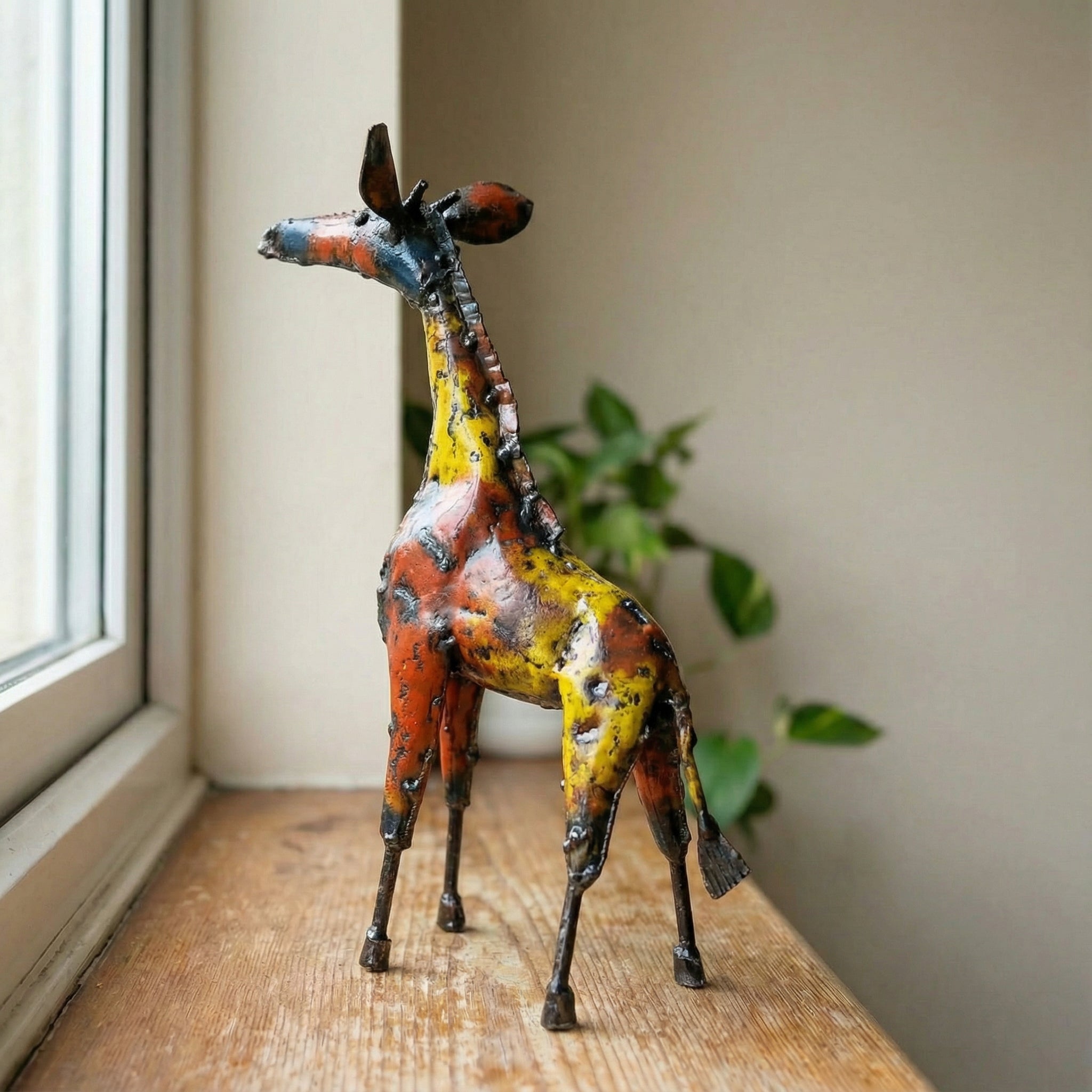 Miniature abstract Giraffe Metal Sculpture