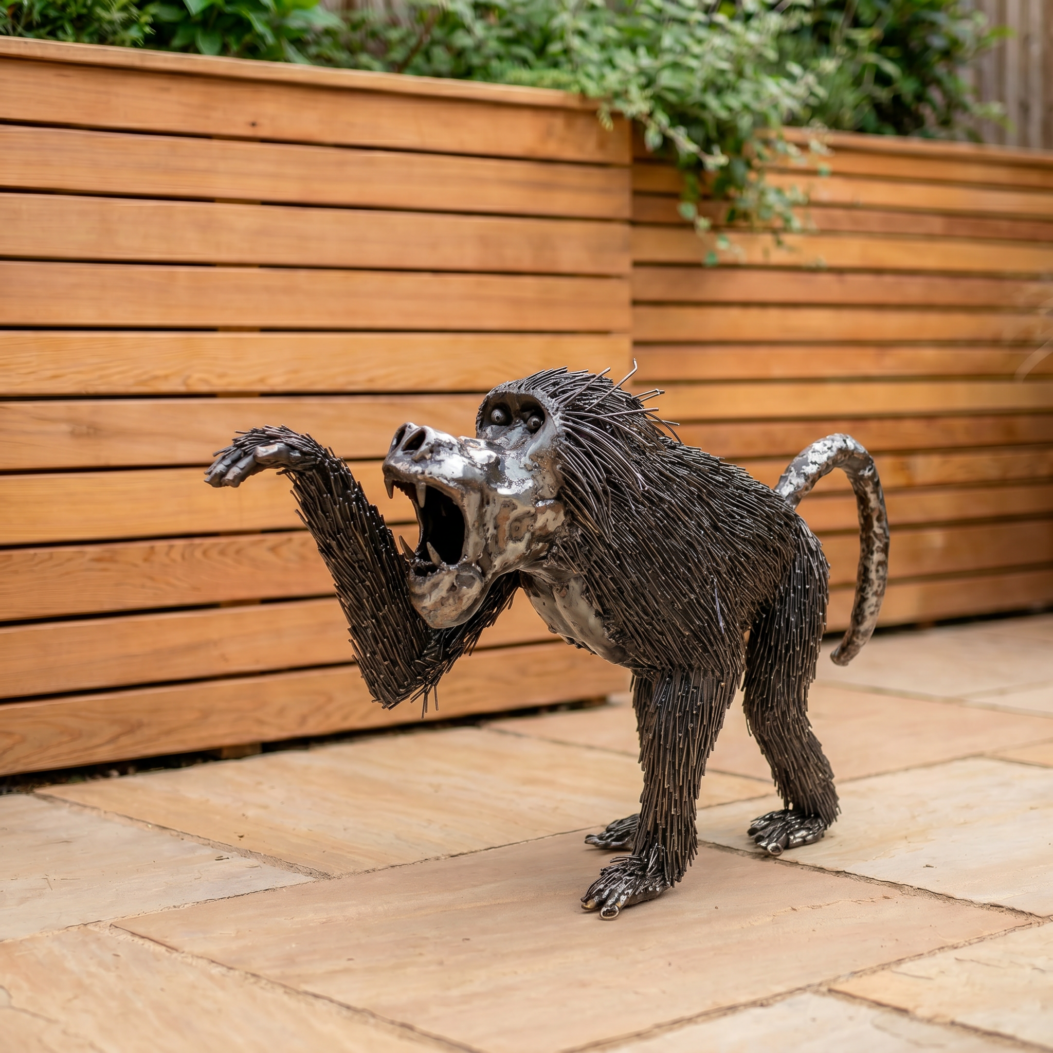 Calling Baboon Sculpture