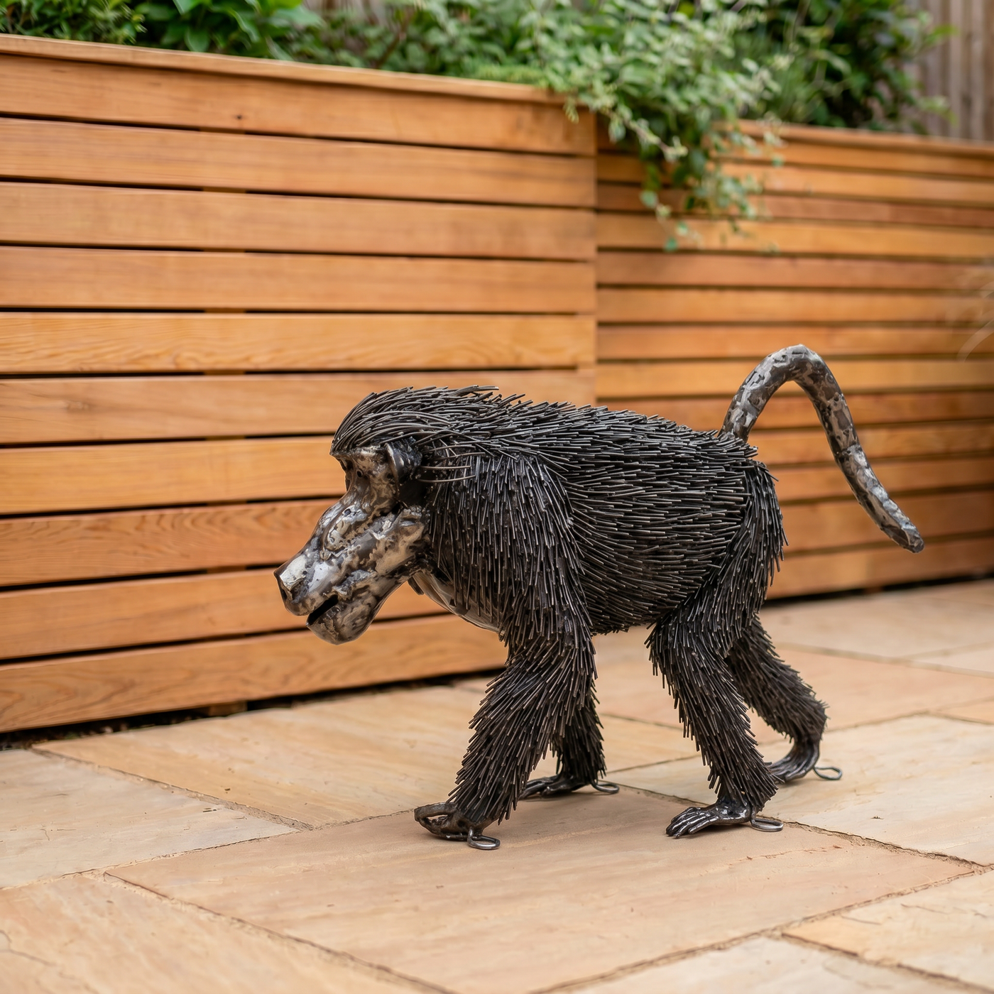 Walking Baboon Sculpture