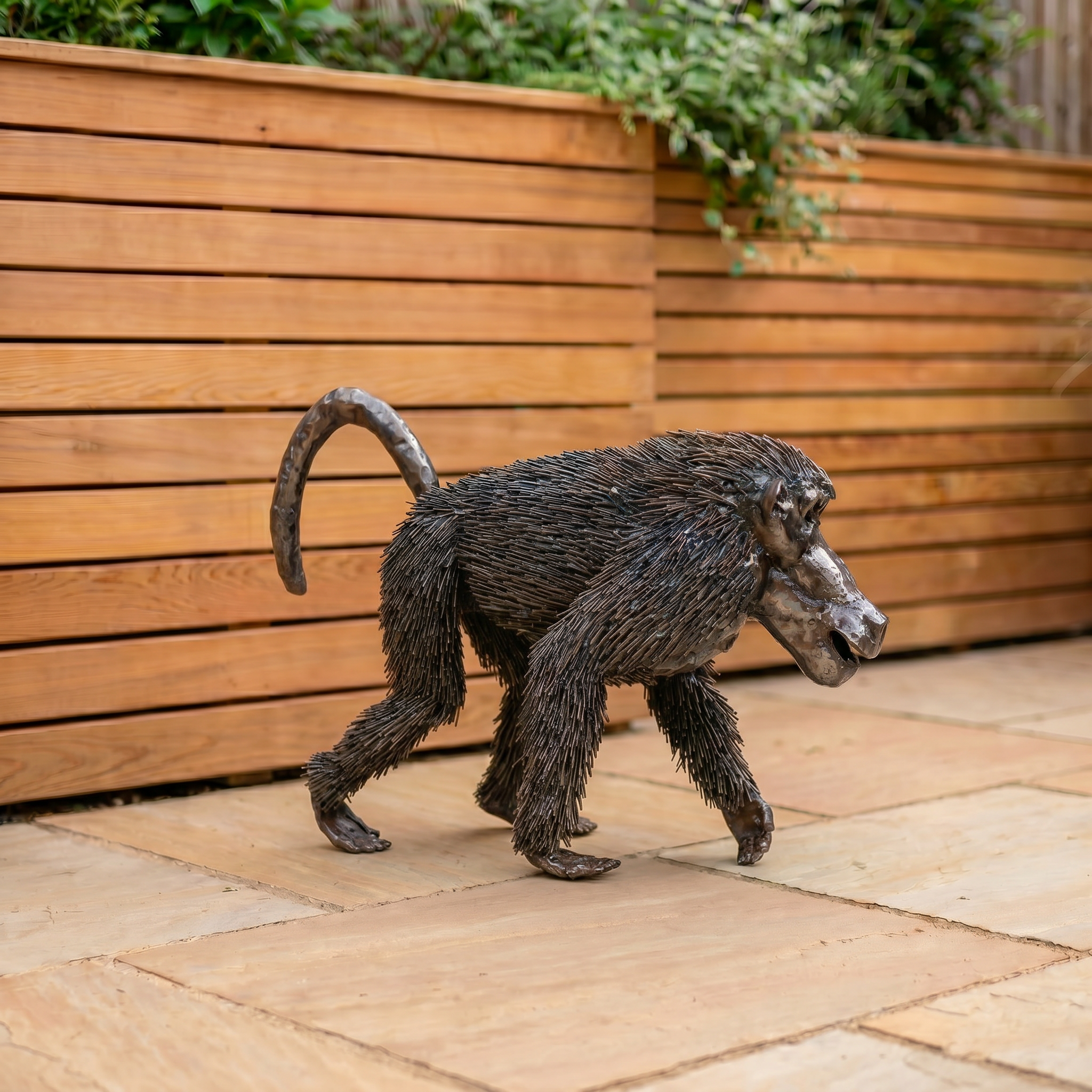 Walking Baboon Sculpture