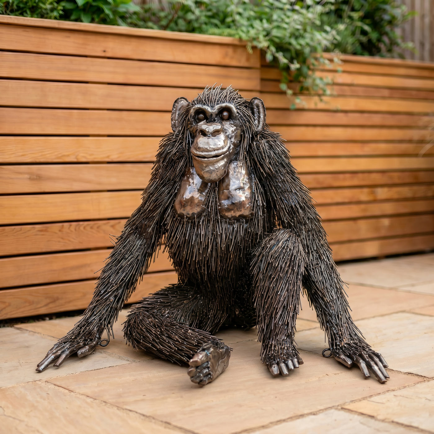 Commanding Chimpanzee Sculpture