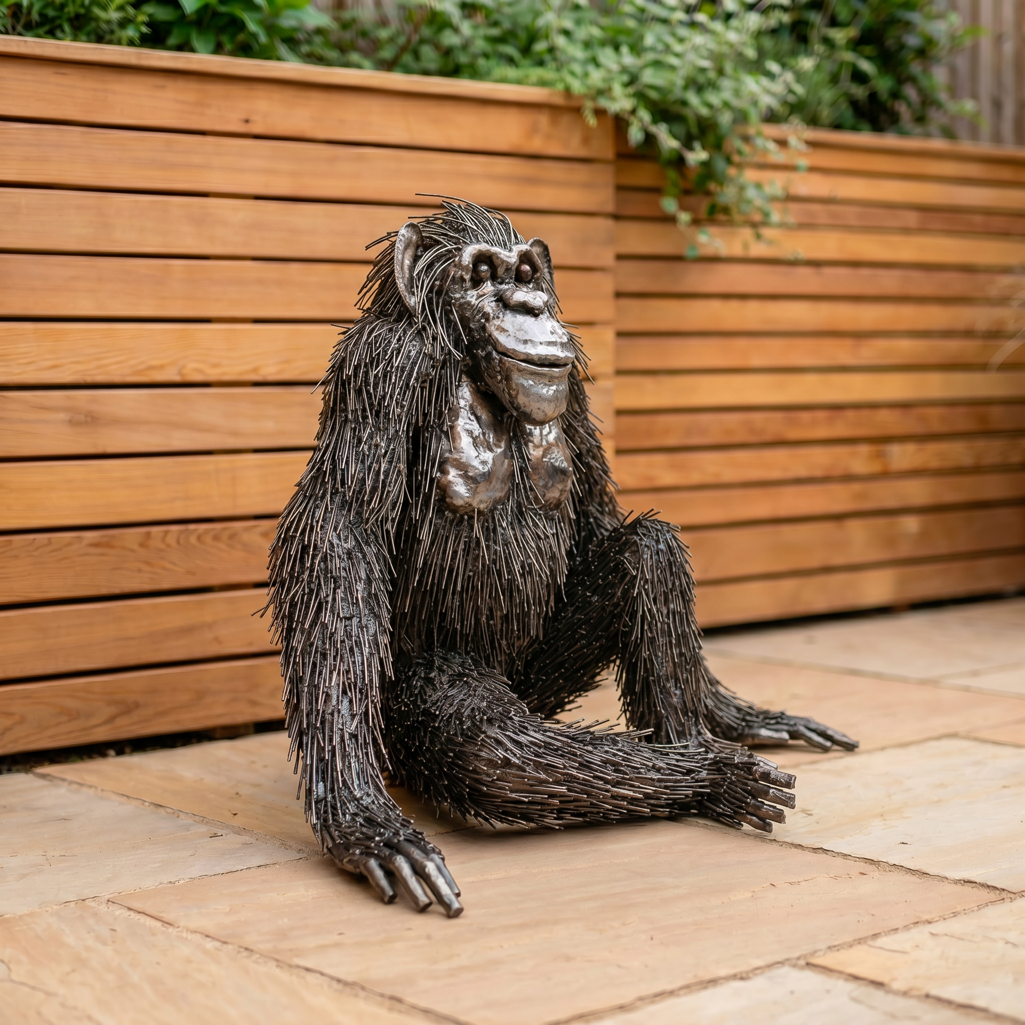 Commanding Chimpanzee Sculpture