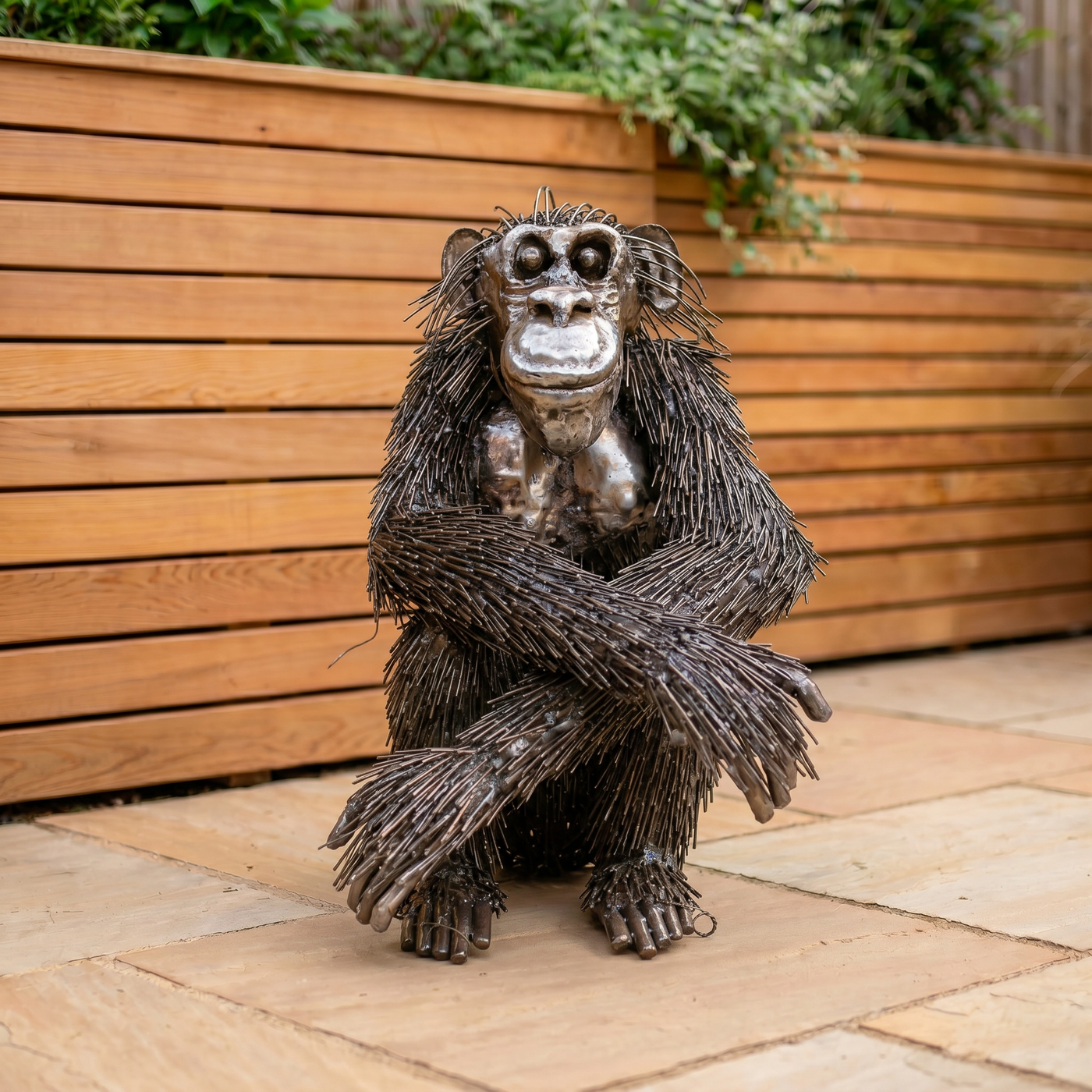 Folded-Arms Chimpanzee Sculpture