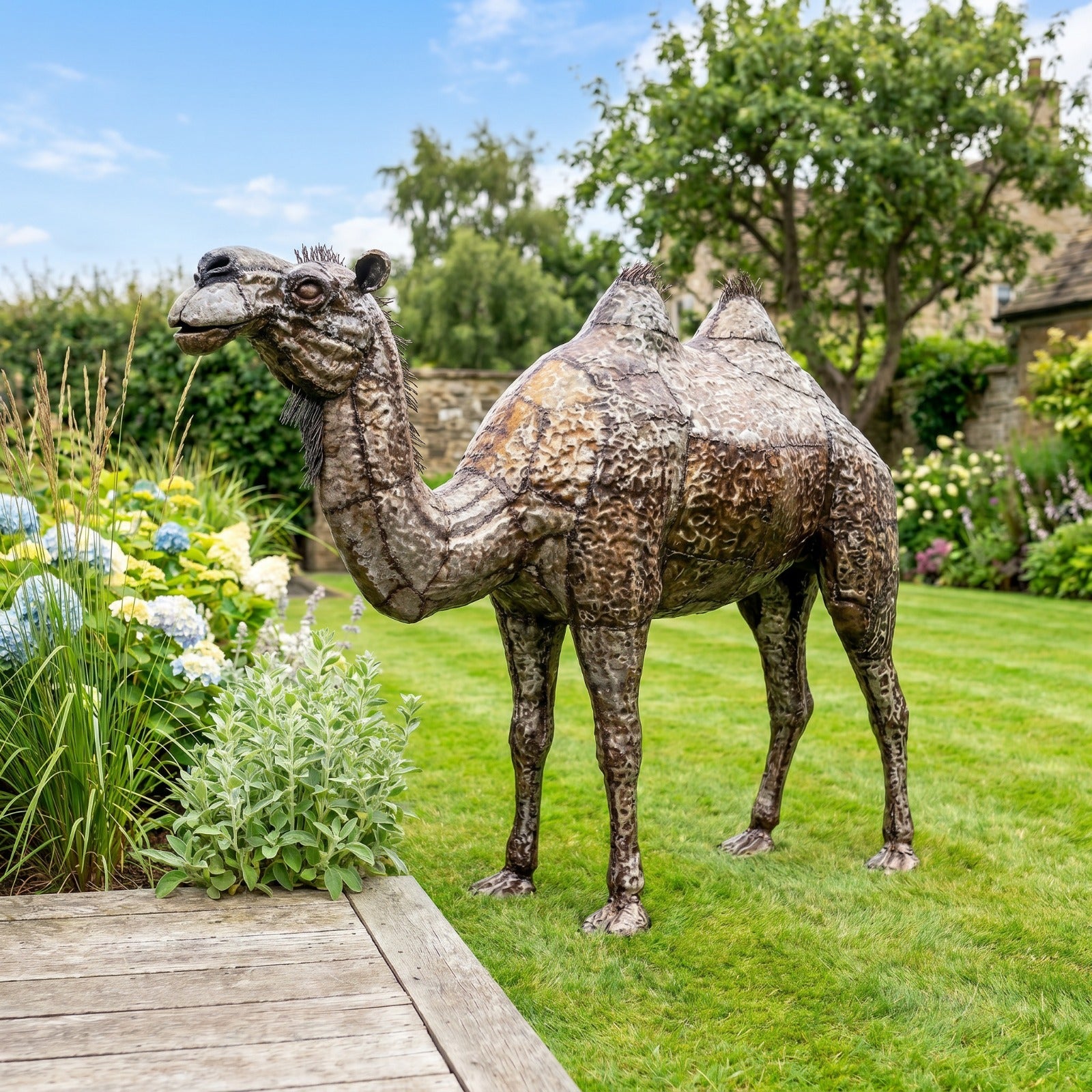 Custom camel metal sculpture
