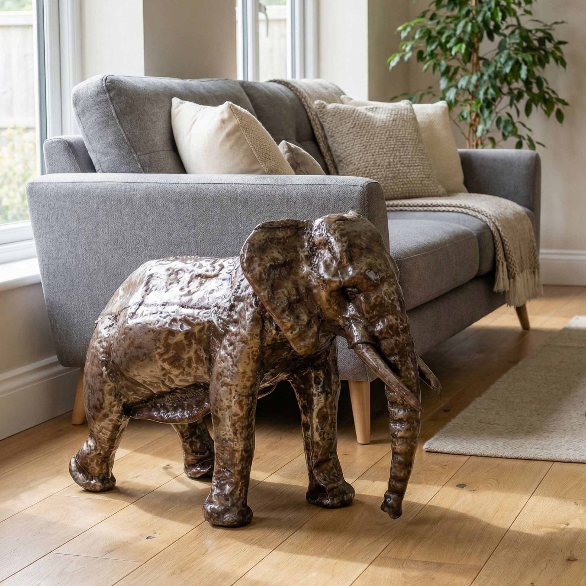 Elephant Metal Sculpture 2ft