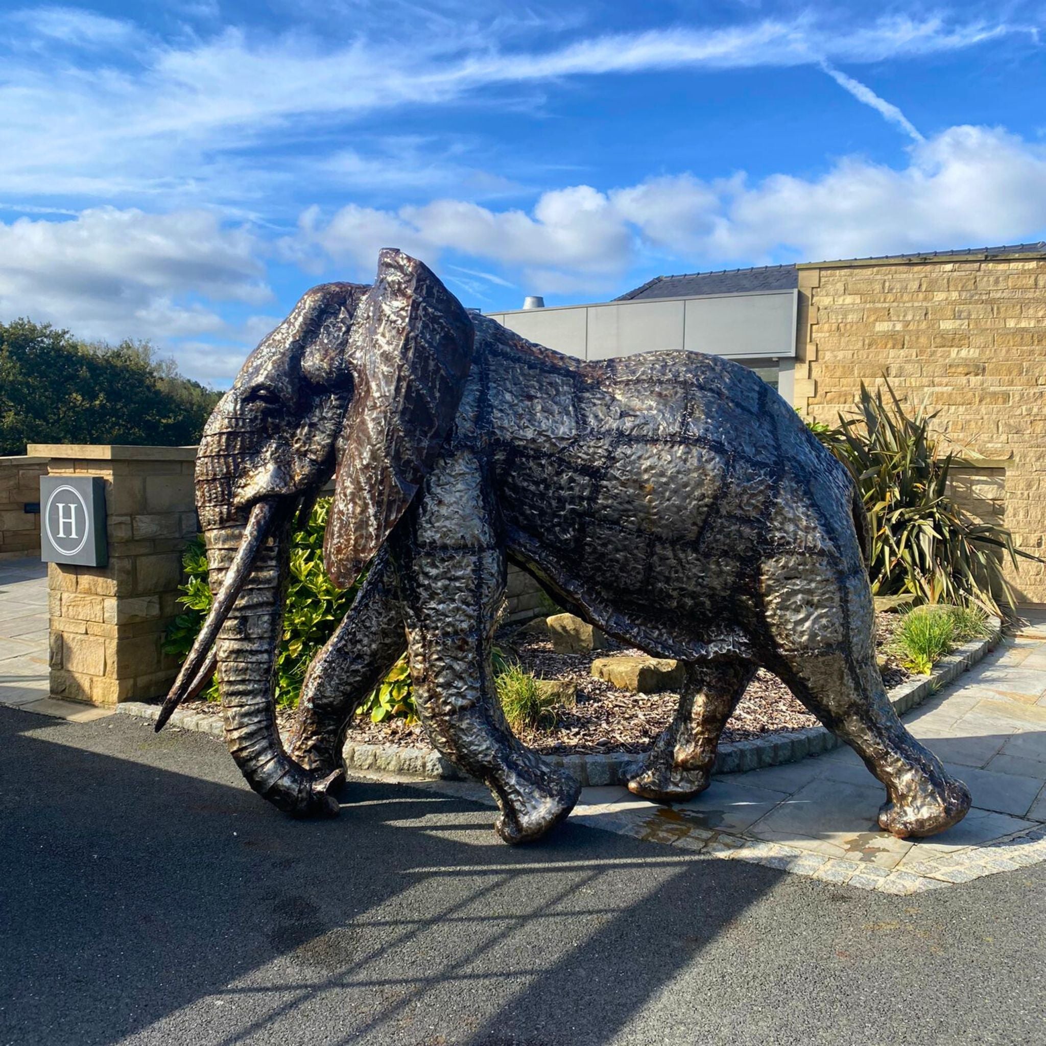 Elephant Metal Sculpture 6ft