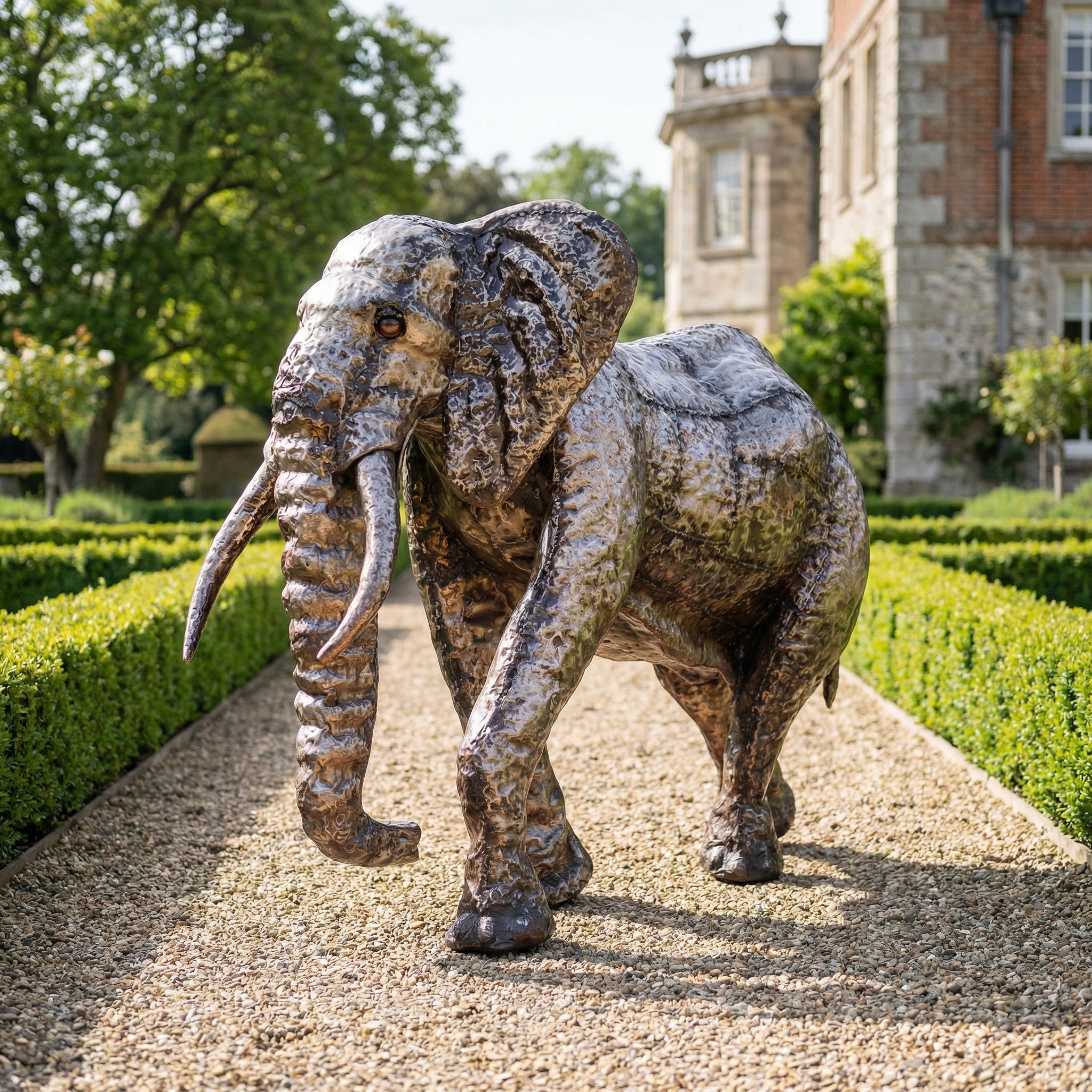 Elephant Metal Sculpture 4ft