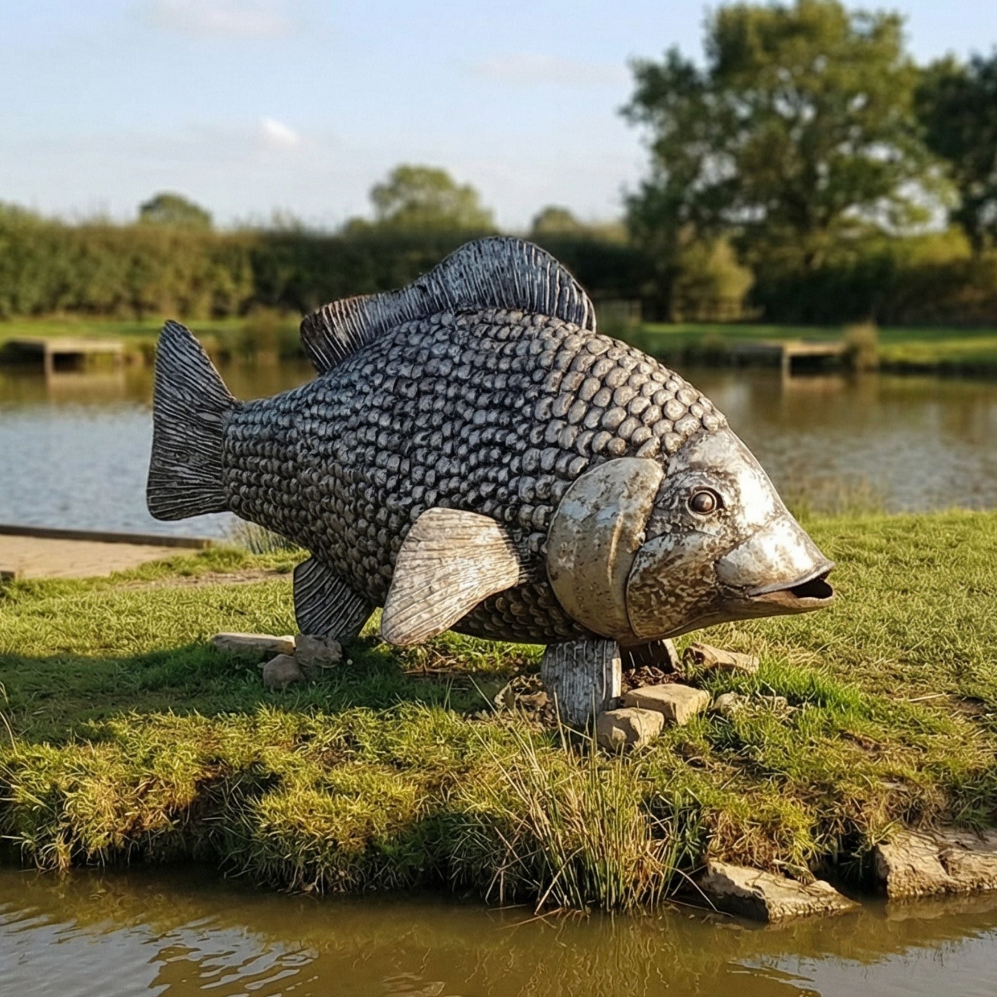 Tilapia Fish Metal Sculptures
