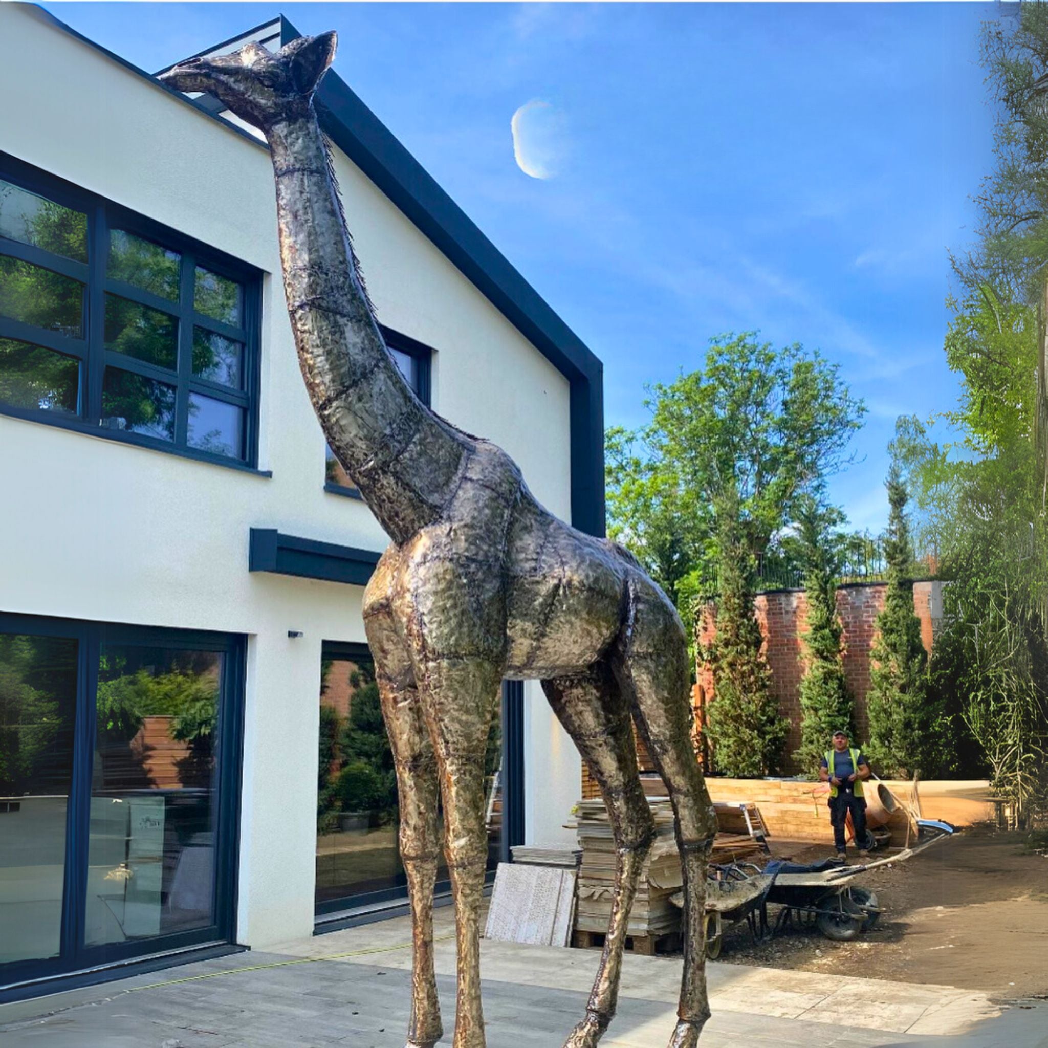 Giraffe Metal Sculpture 14ft