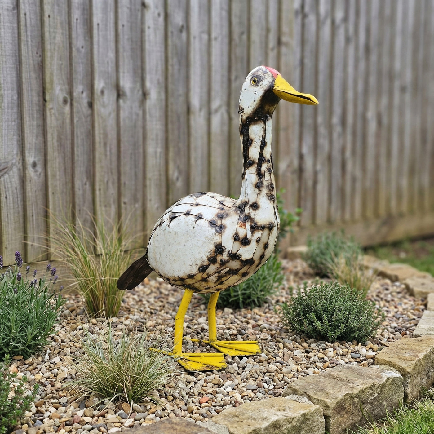 White Goose Metal Sculpture