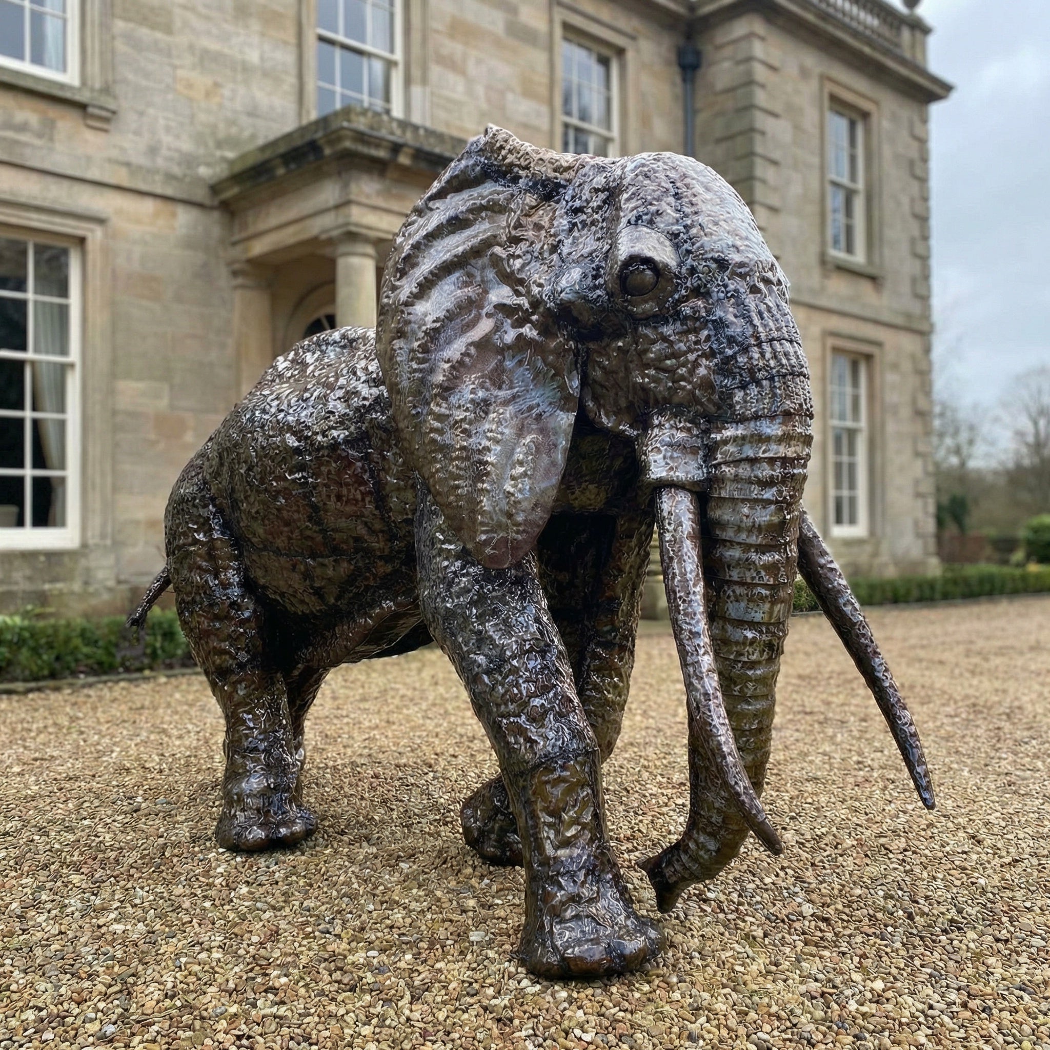 Elephant Metal Sculpture 8ft