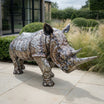 2ft Rhino Metal Sculpture