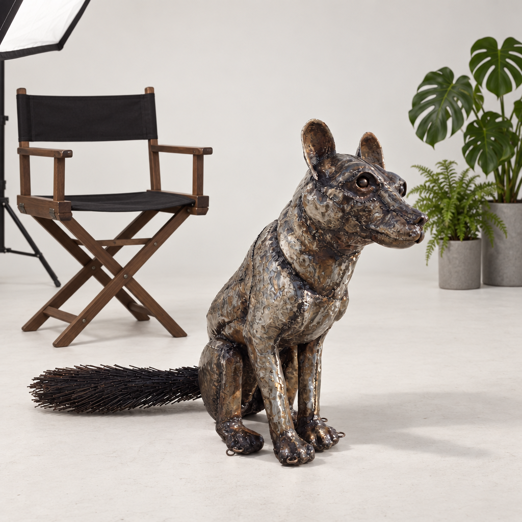 Sitting Fox Sculpture