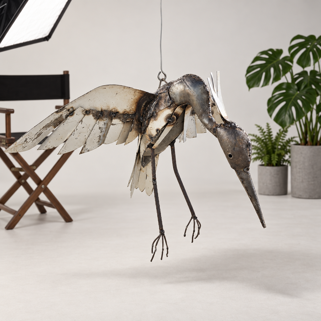 Hanging Heron Sculpture