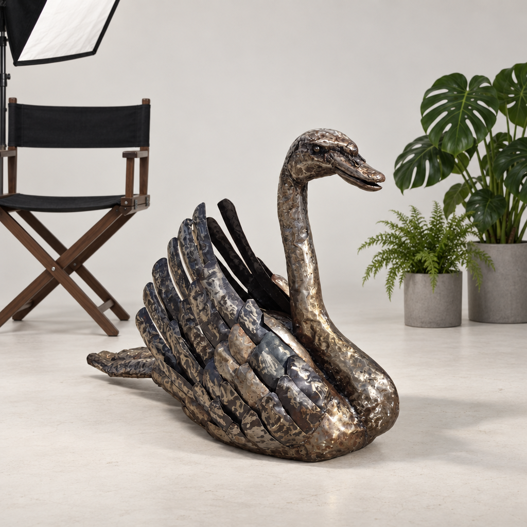 Swan Sculpture - Raised Wings