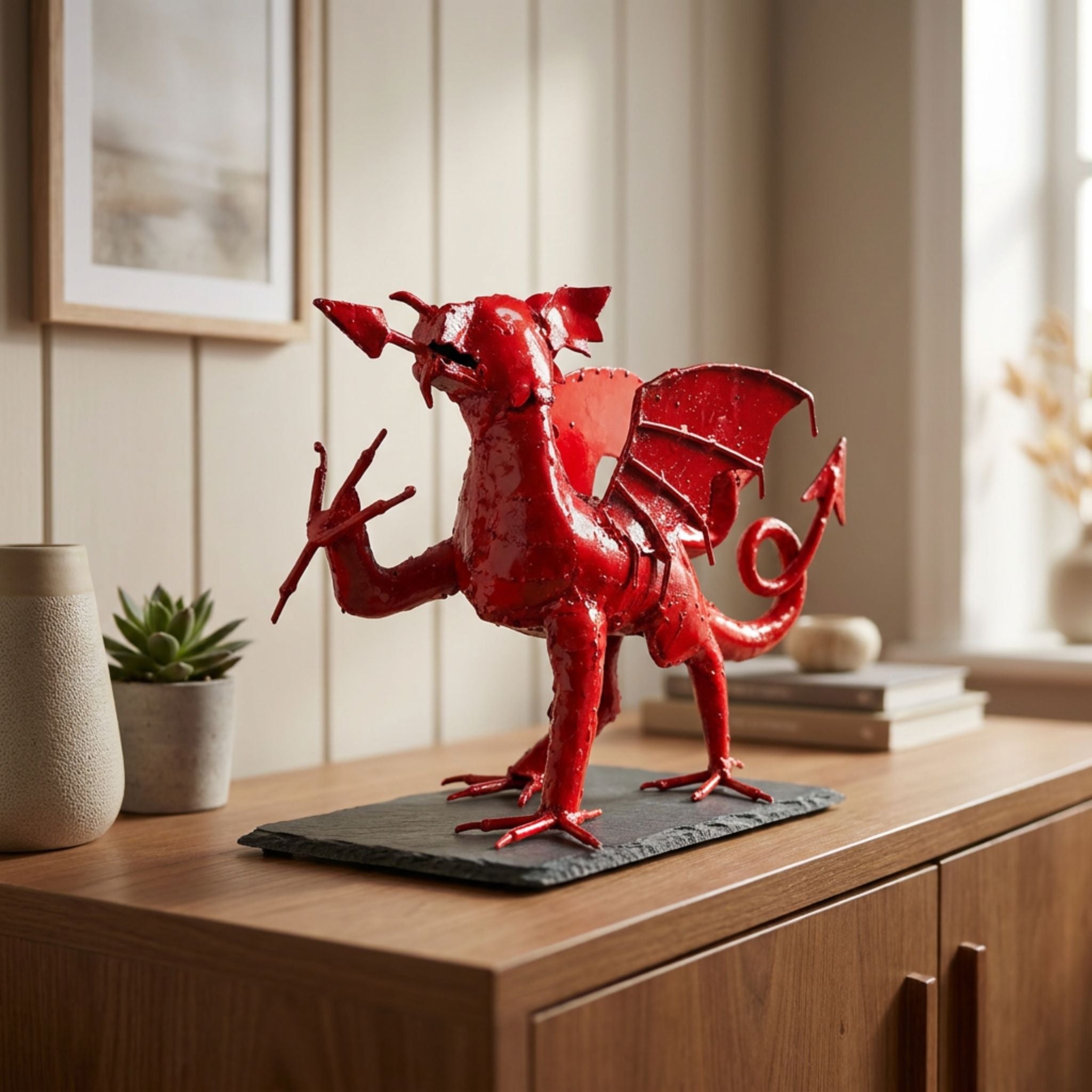 Welsh Dragon Metal Sculpture
