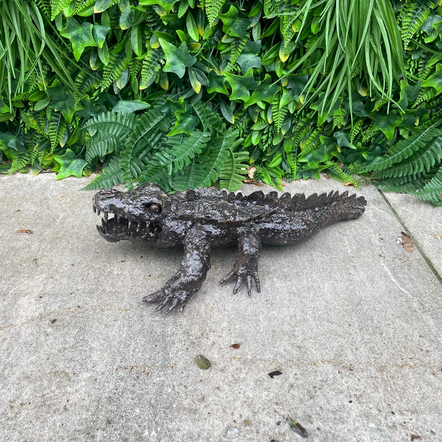 Crocodile Metal Sculpture 1.5ft