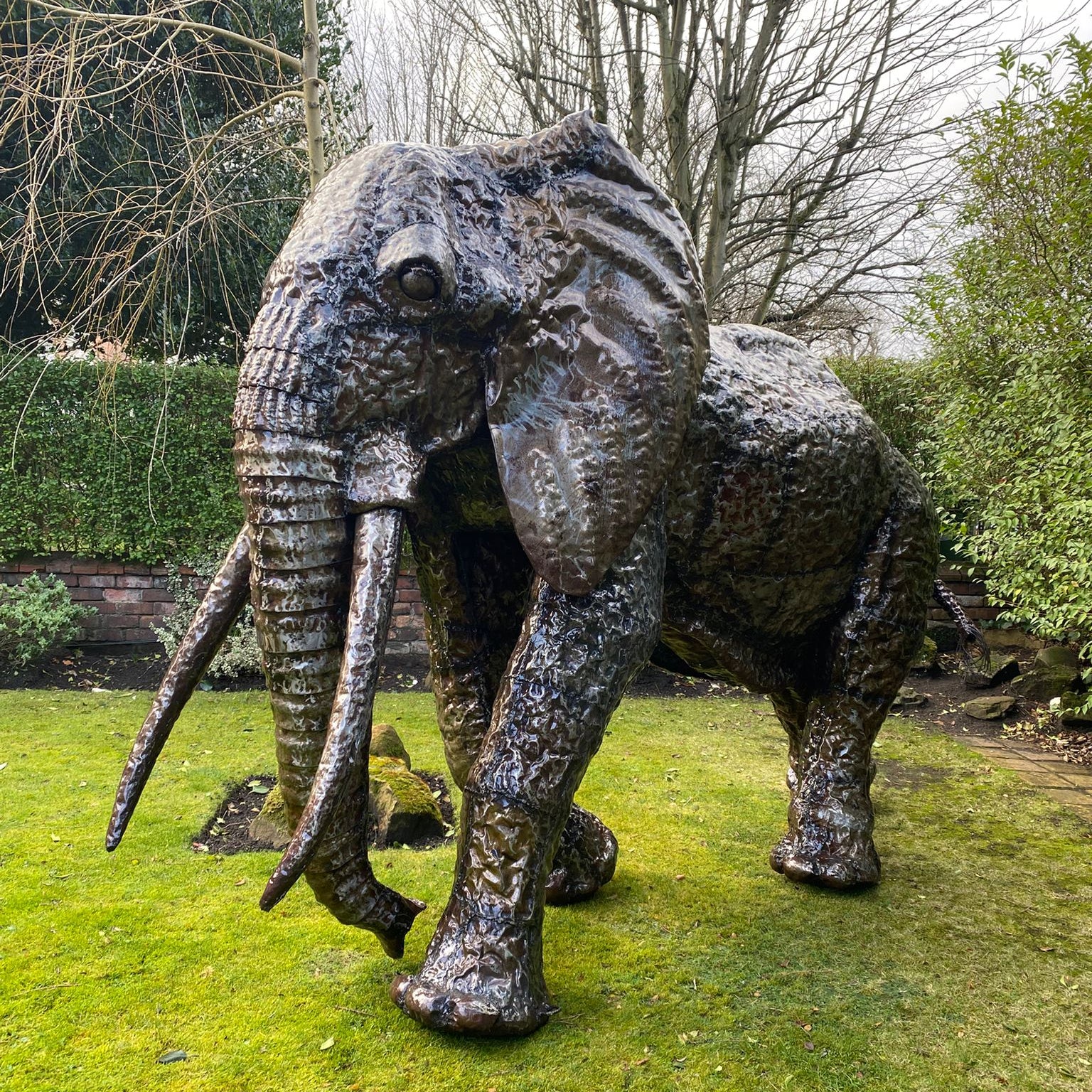 Elephant Metal Sculpture 8ft