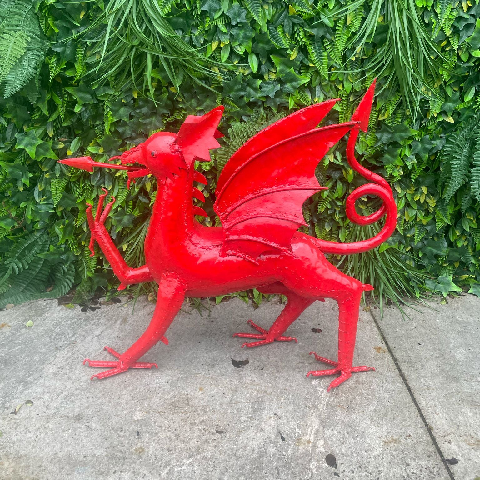 Medium Welsh Dragon Metal Sculpture