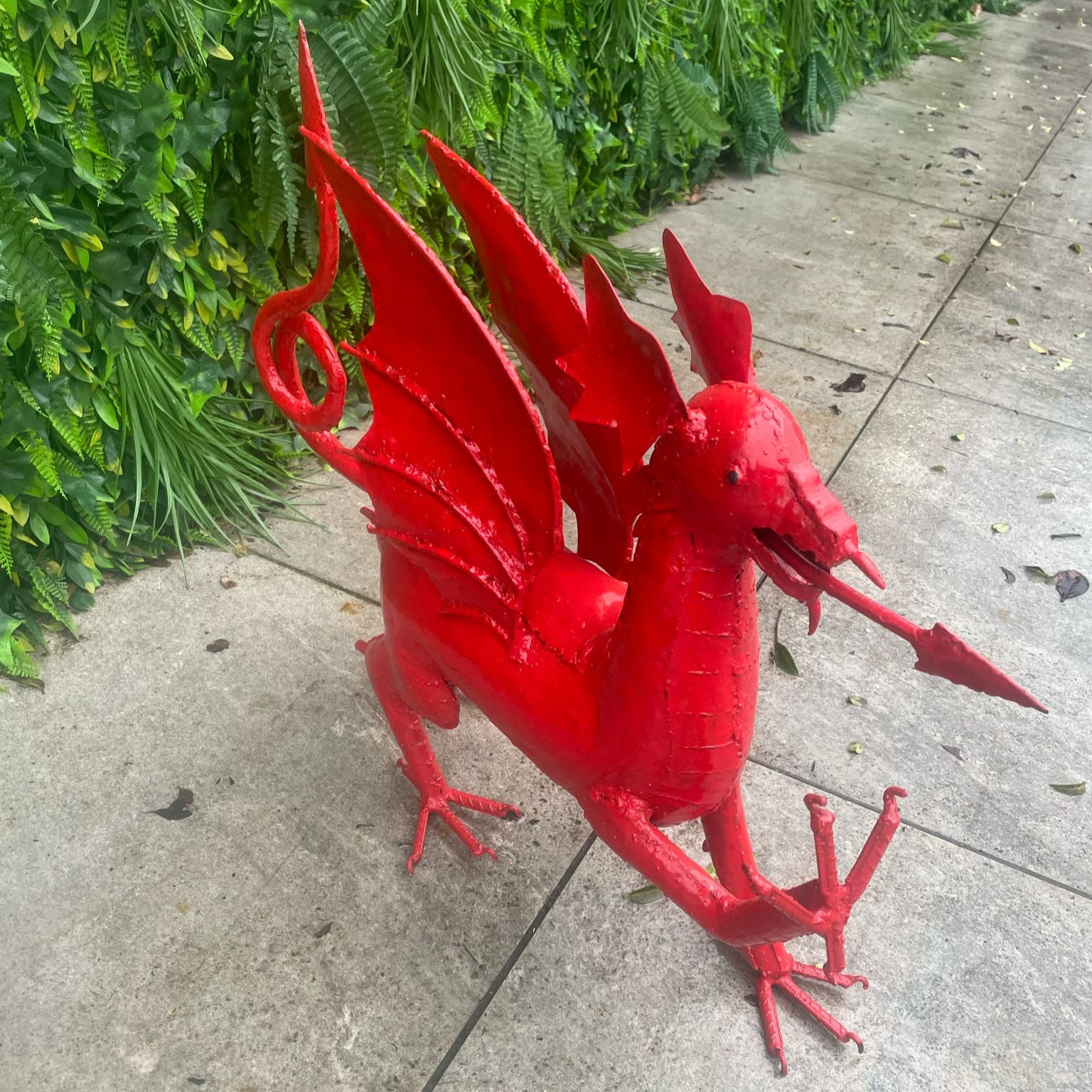 Medium Welsh Dragon Metal Sculpture