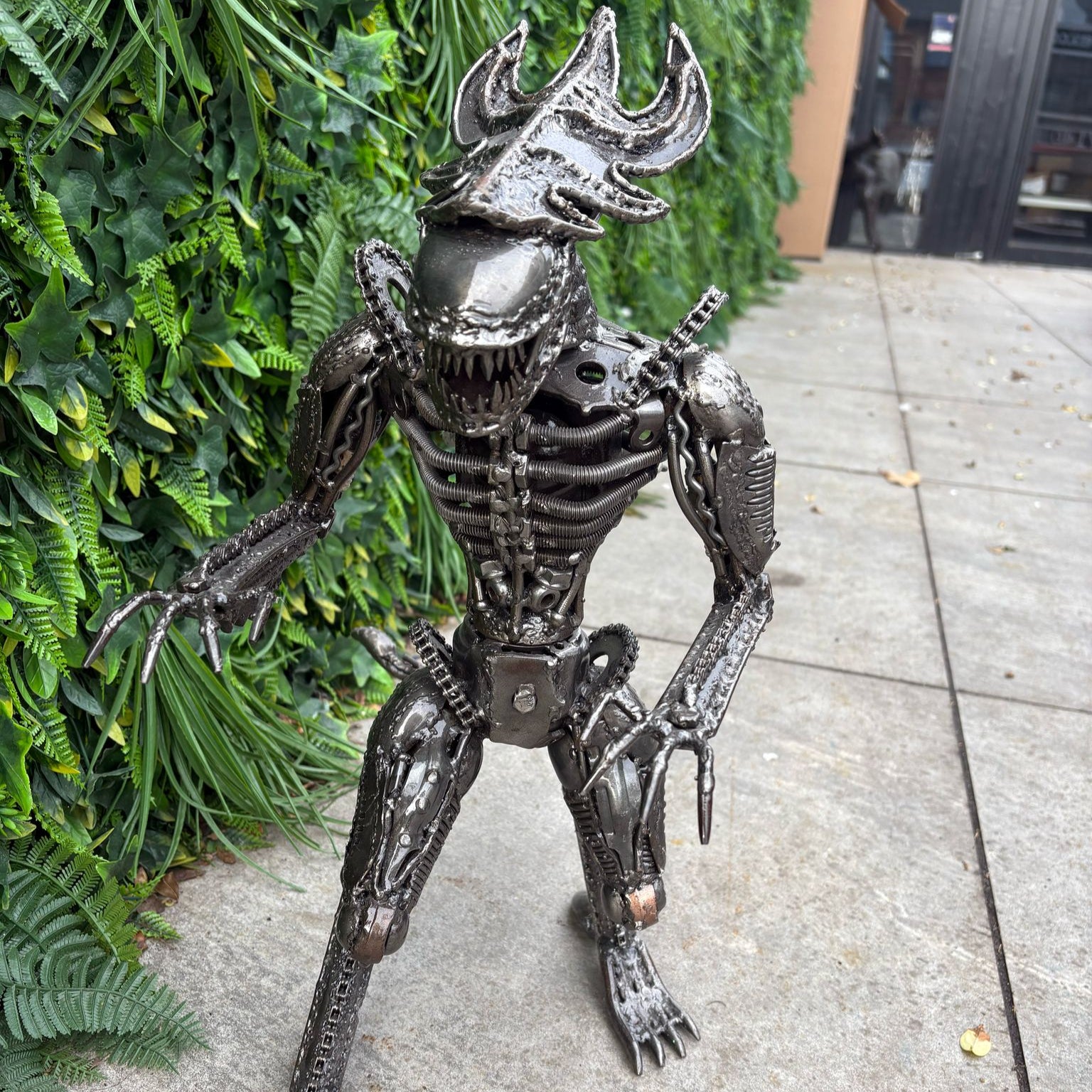 27" Alien Metal Sculpture