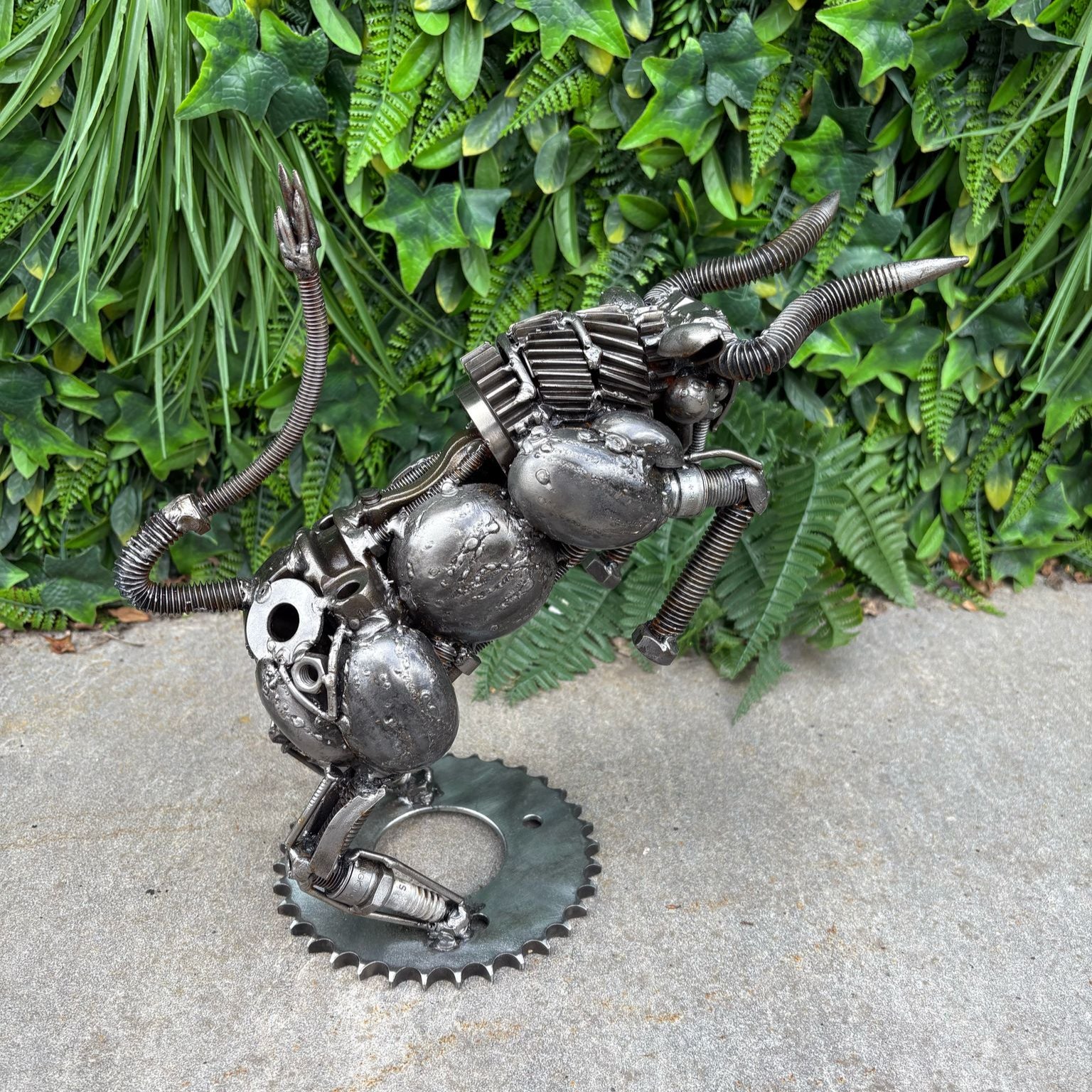 Metal Bull Sculpture