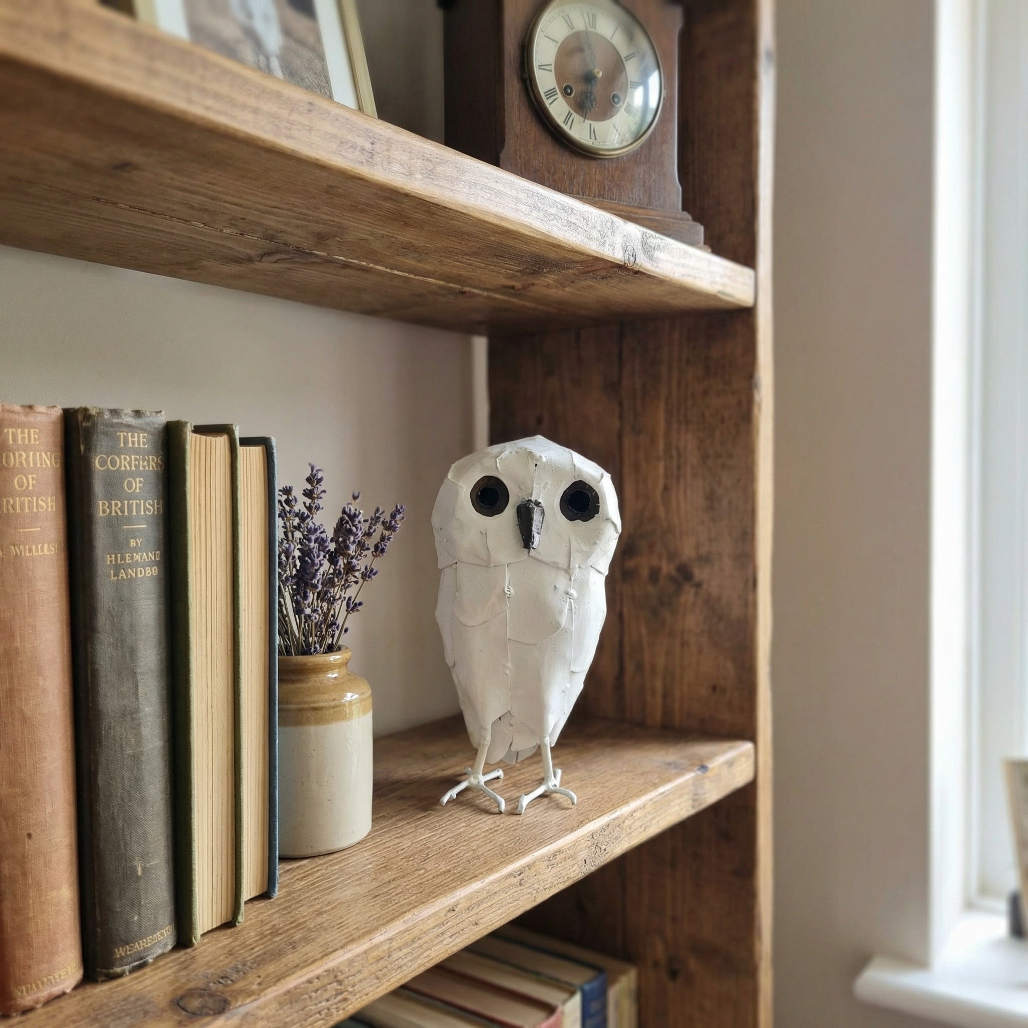 White Owl Metal Sculpture
