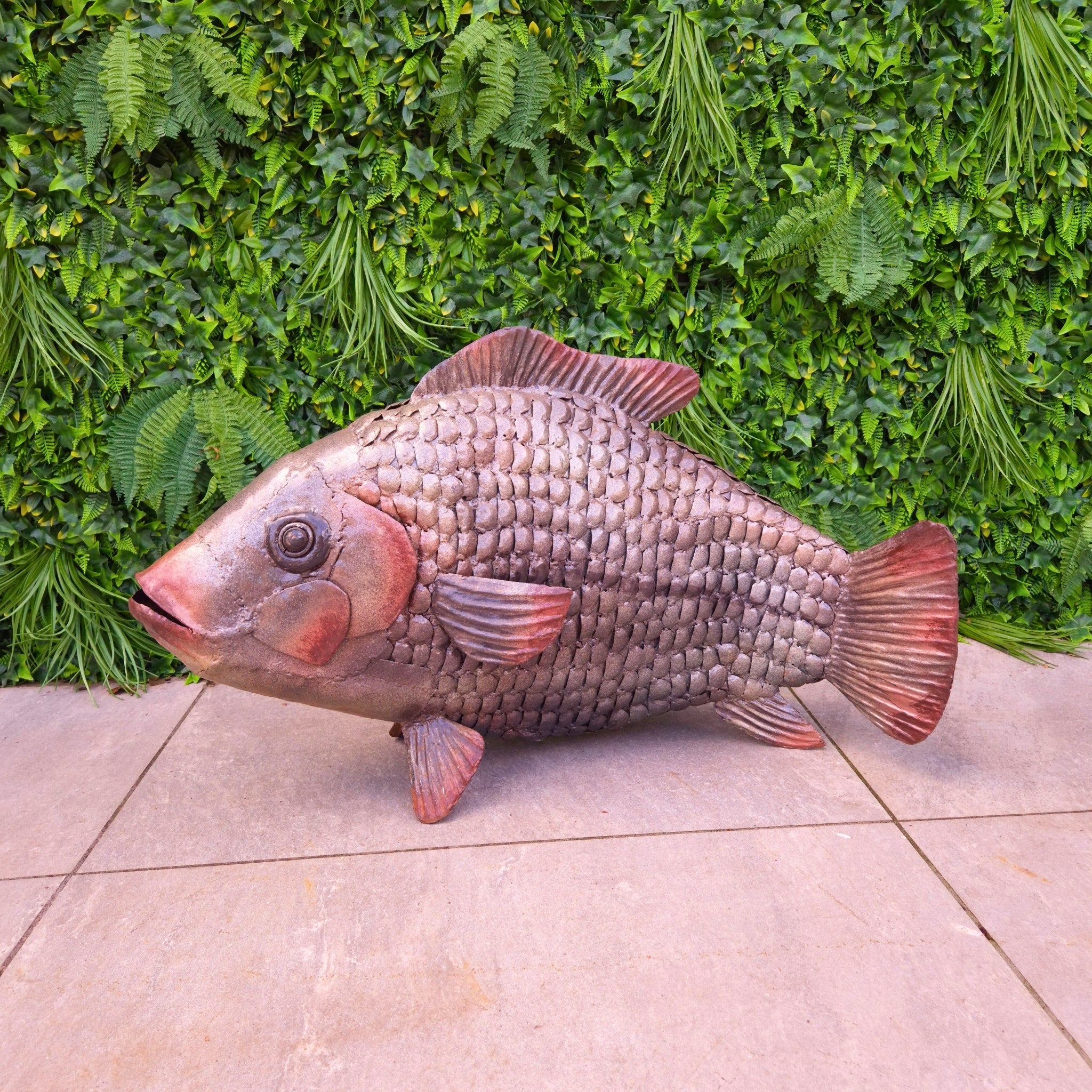 Carp Fish Metal Sculpture - Pangea Sculptures