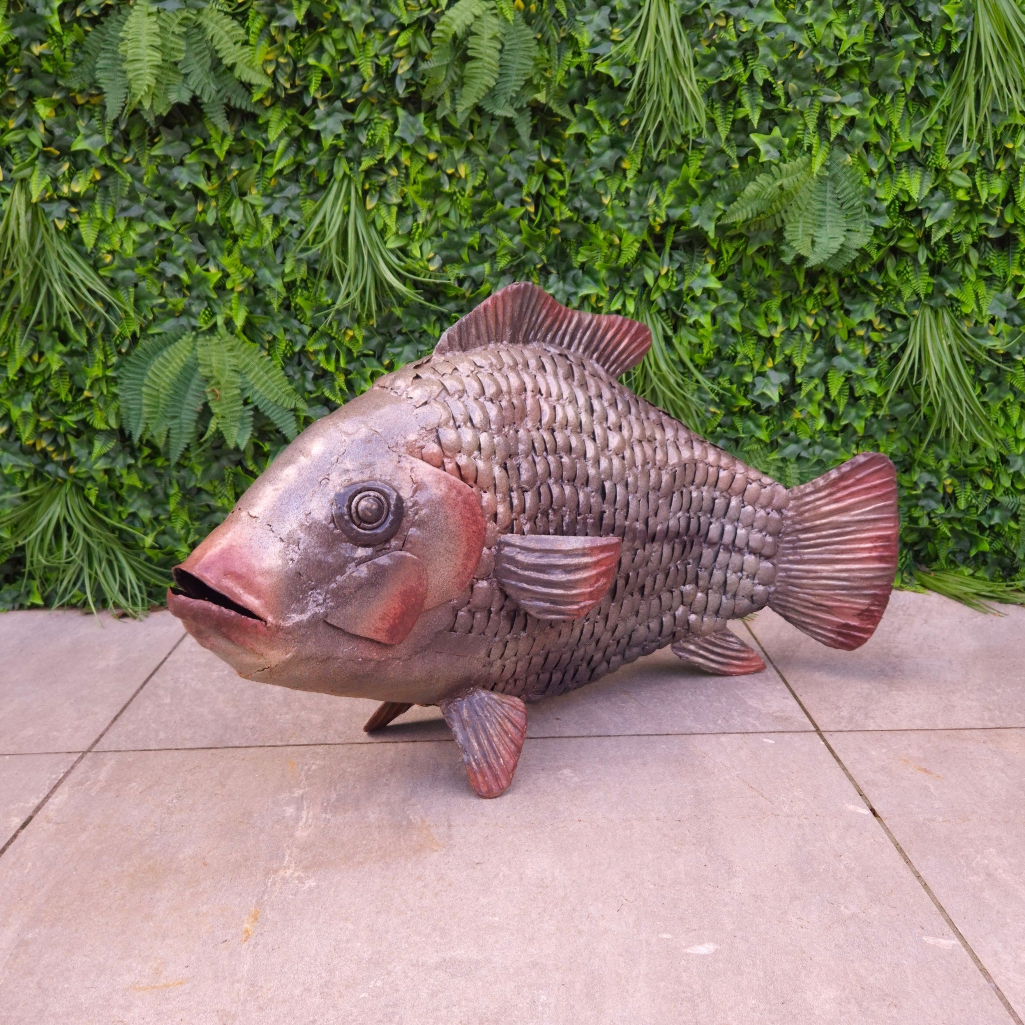 Carp Fish Metal Sculpture - Pangea Sculptures