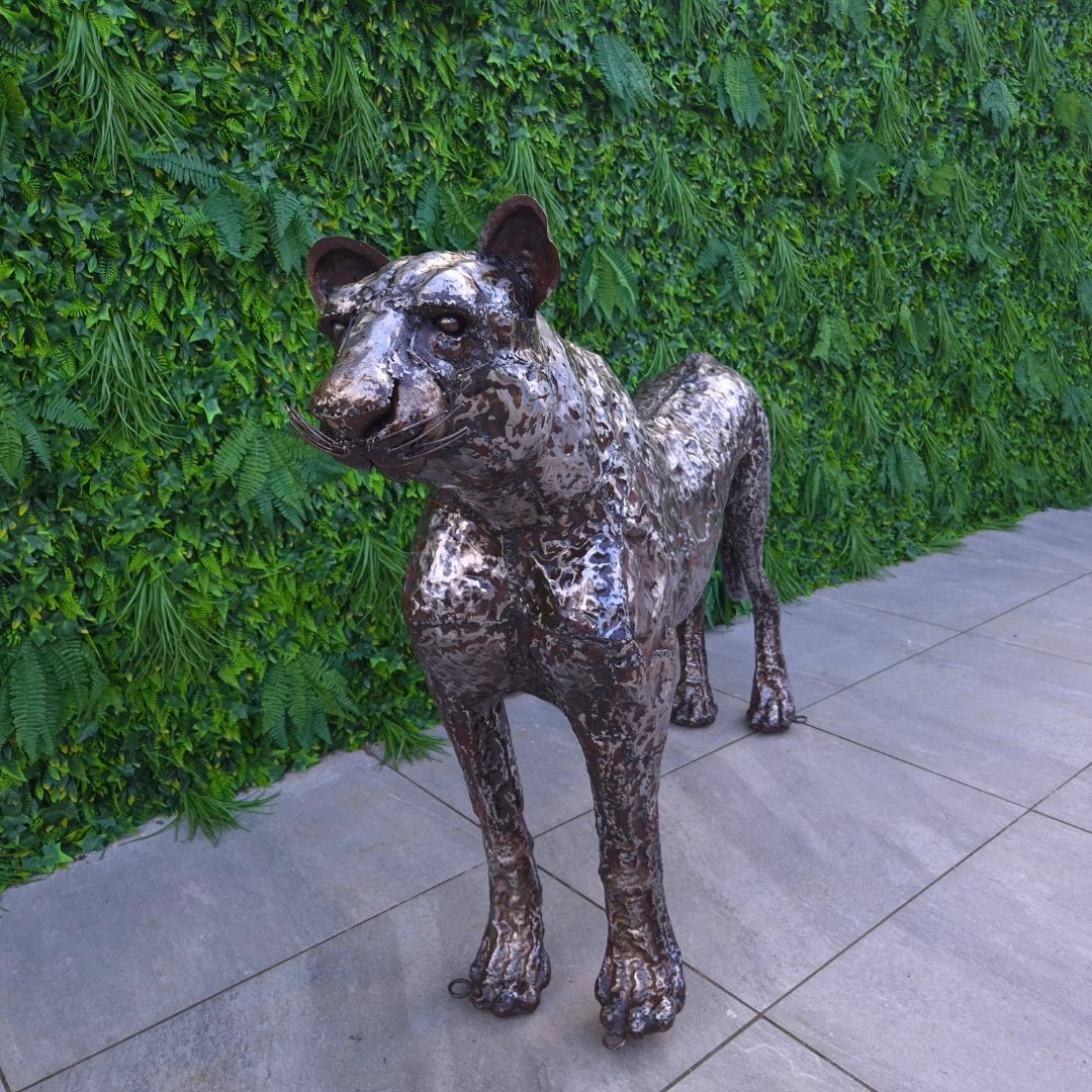 Cheetah Metal Sculpture Standing