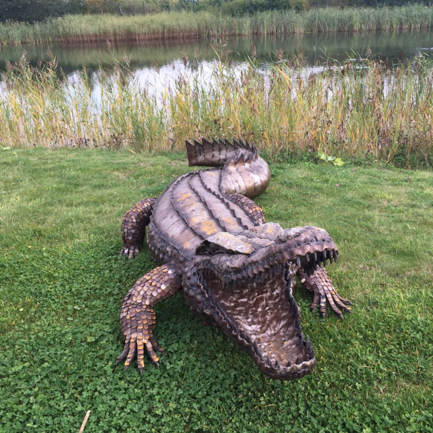 Crocodile Metal Sculpture 12ft