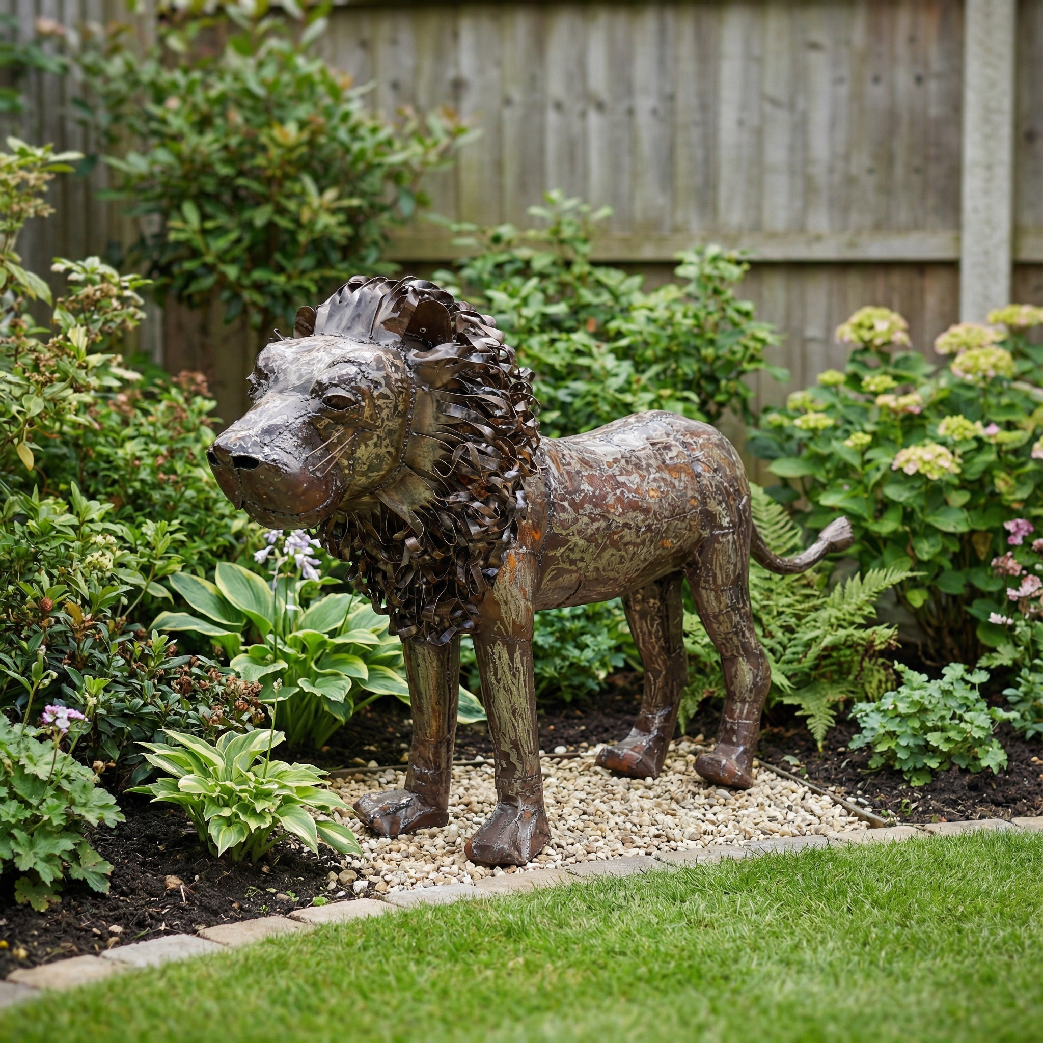 Lion Metal Sculpture 2.6ft