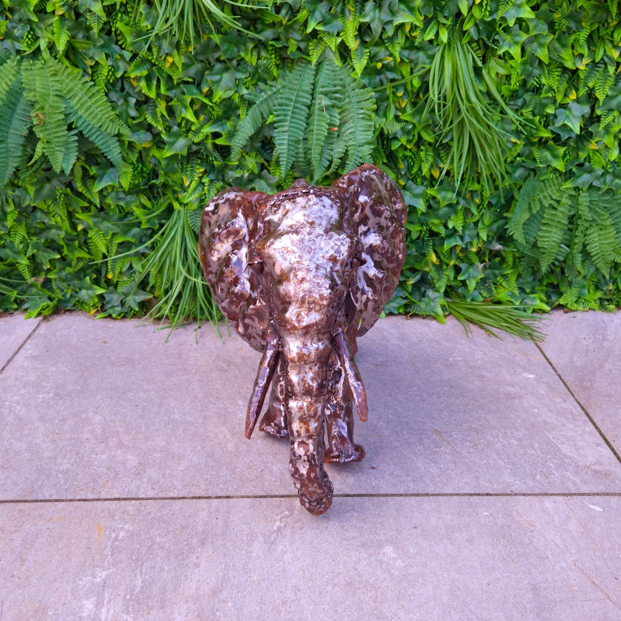 Elephant Metal Sculpture 1ft - Pangea Sculptures