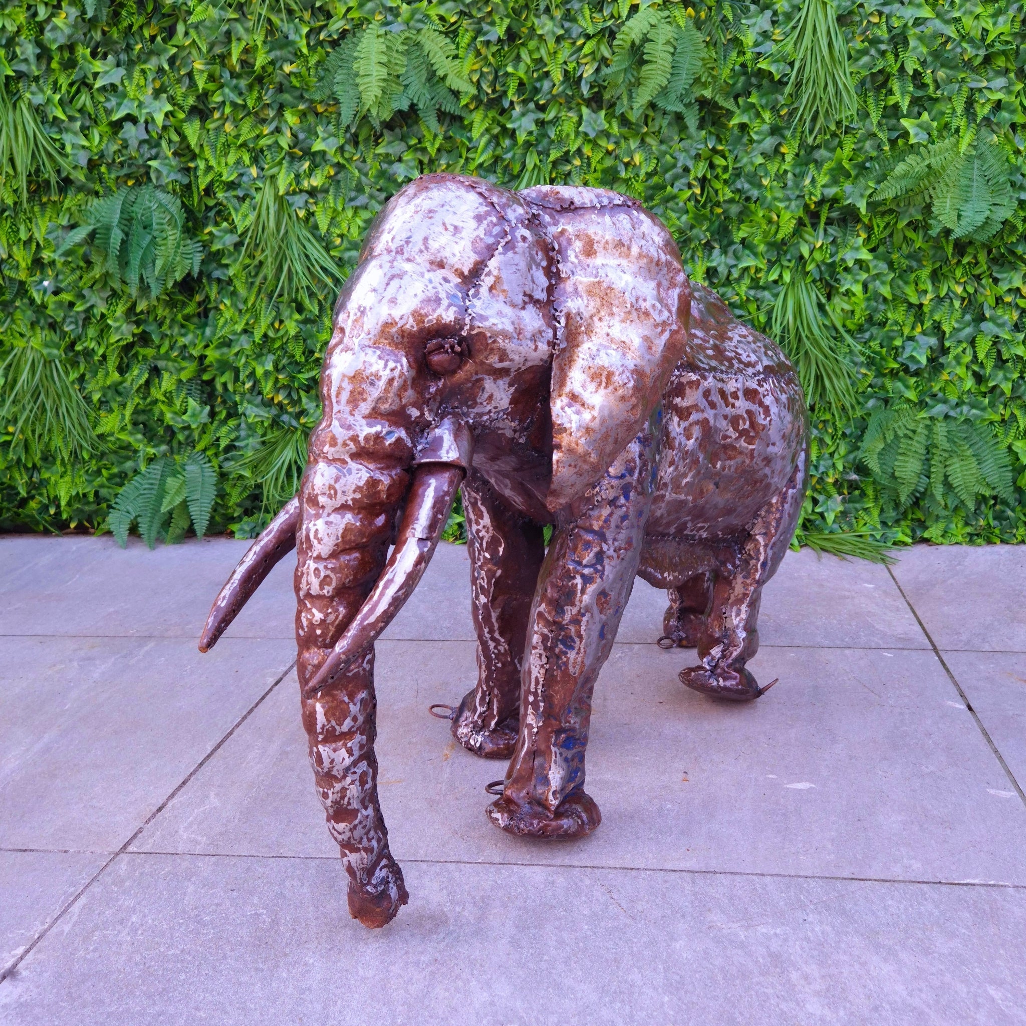 Elephant Metal Sculpture 2ft - Pangea Sculptures