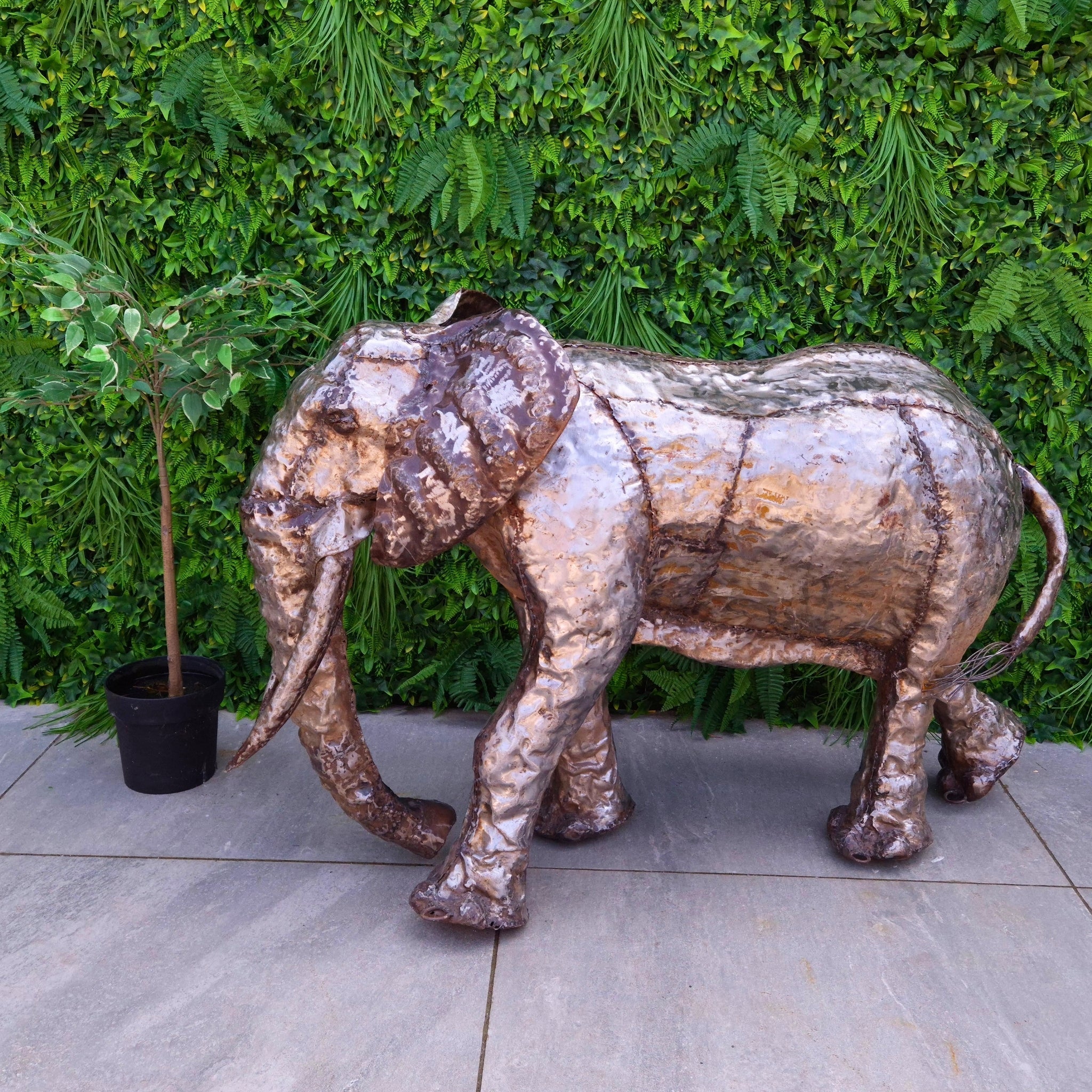 Elephant Metal Sculpture 3ft - Pangea Sculptures