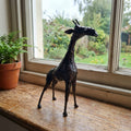 Miniature Giraffe Metal Sculpture