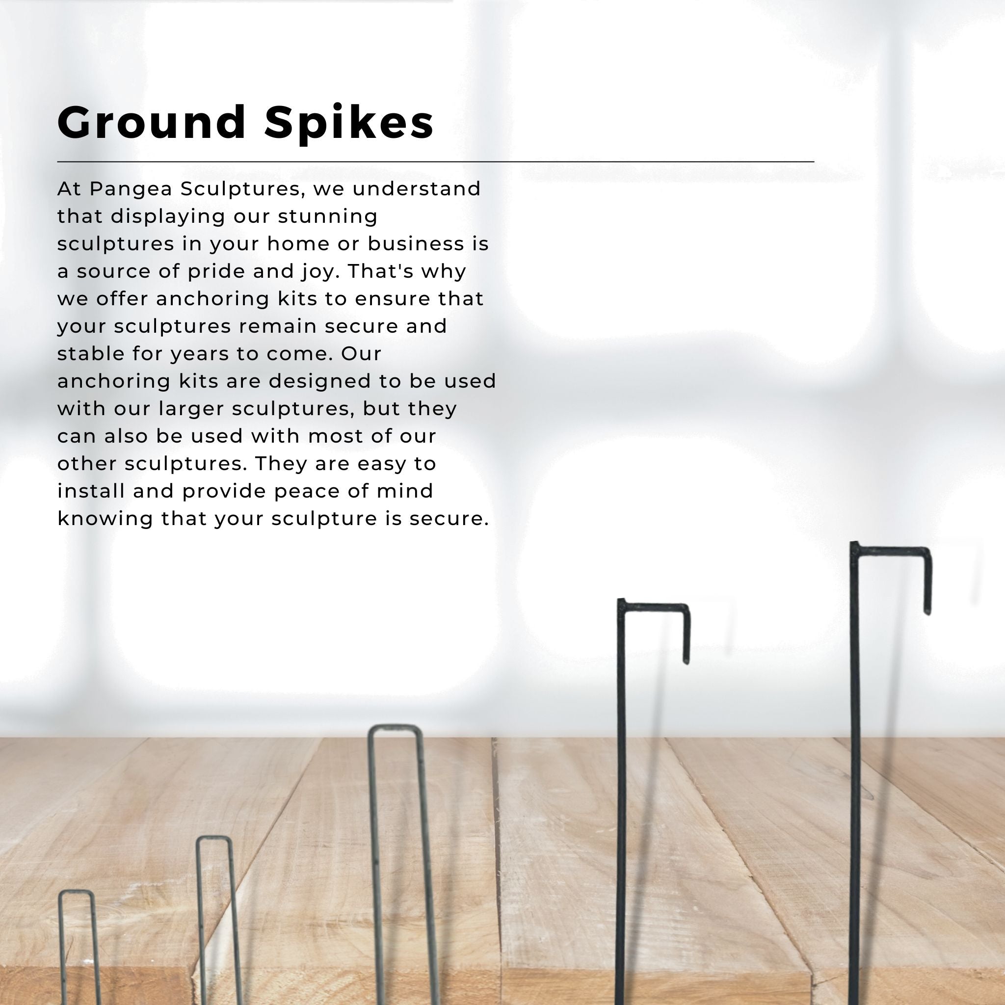 Ground Spike anchors - Pangea Sculptures