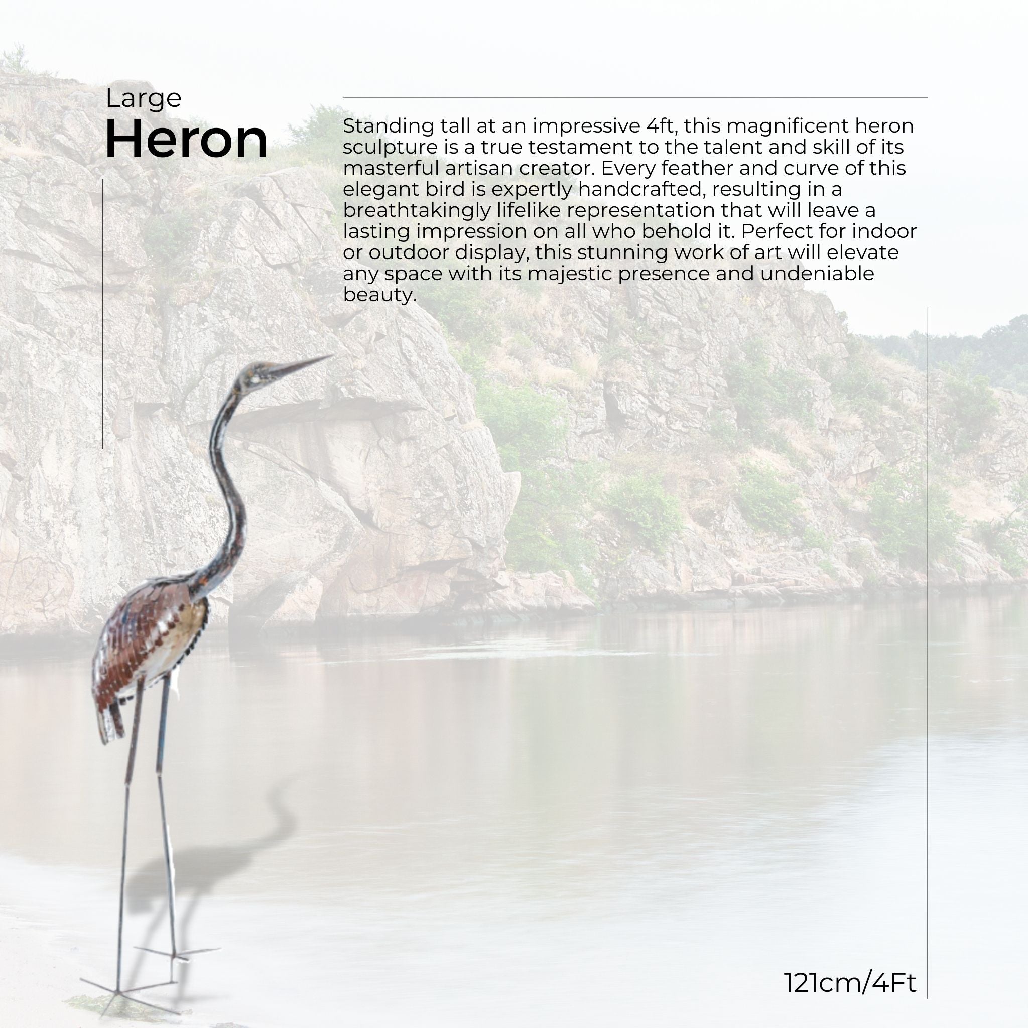 Heron Metal Sculptures - Pangea Sculptures