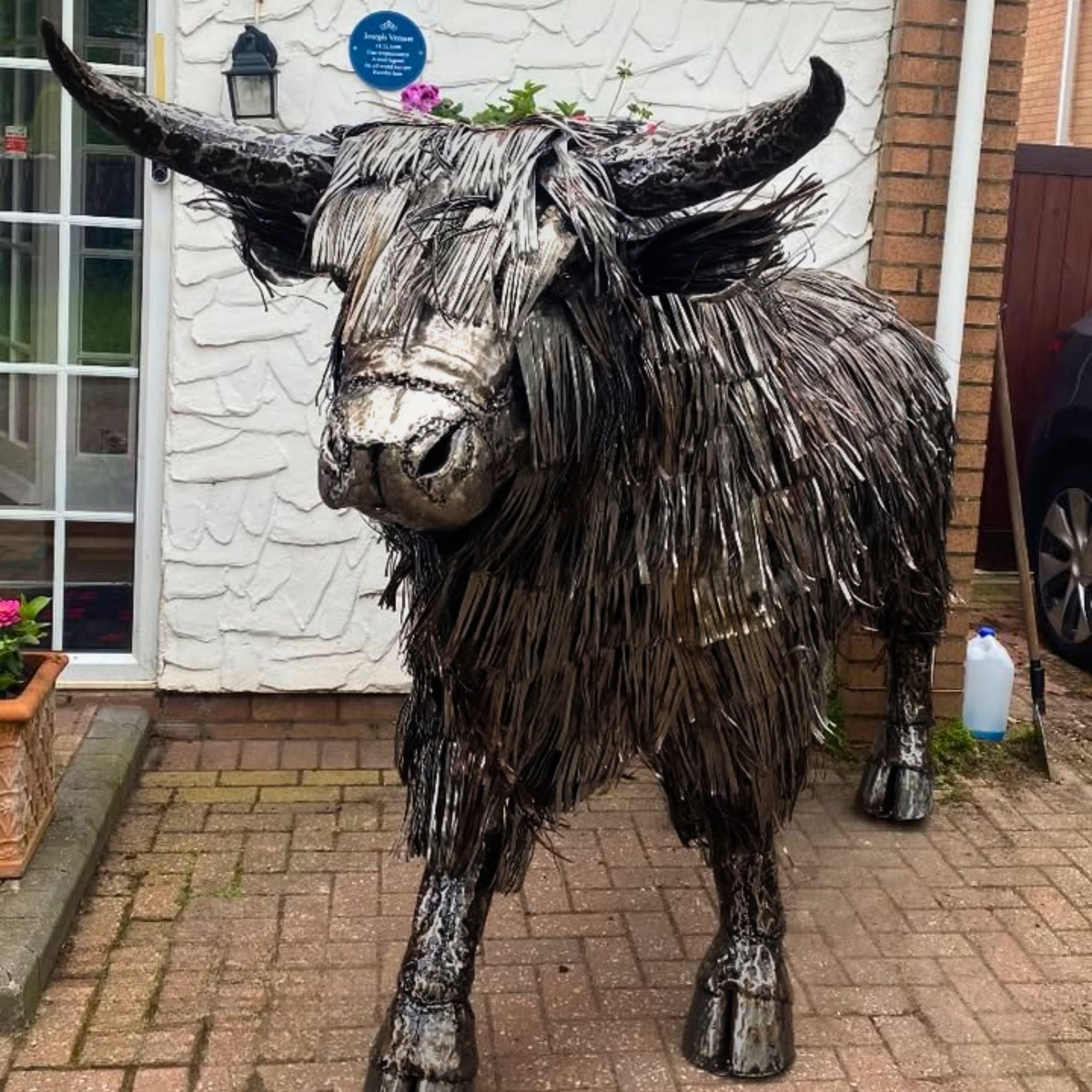 Highland Cow Metal Sculptures