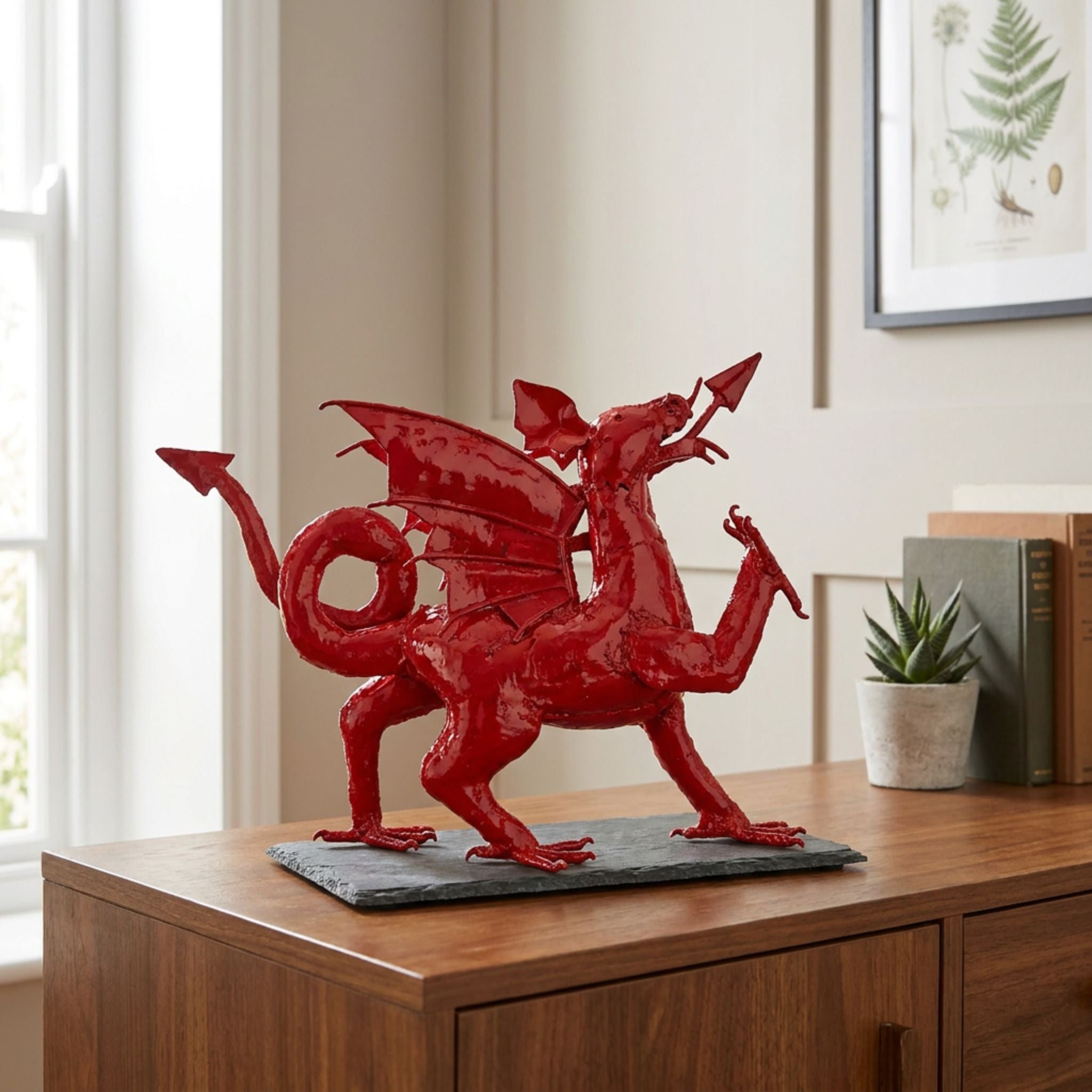 Welsh Dragon Metal Sculpture
