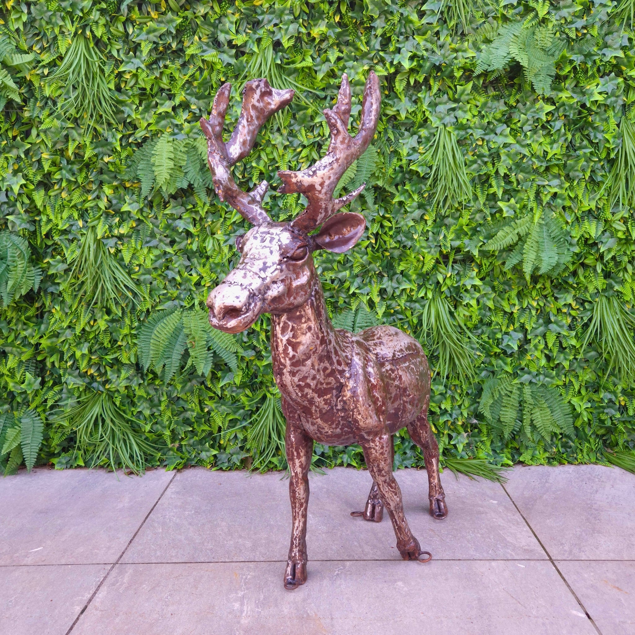 Natural Stag Metal Sculptures - Pangea Sculptures