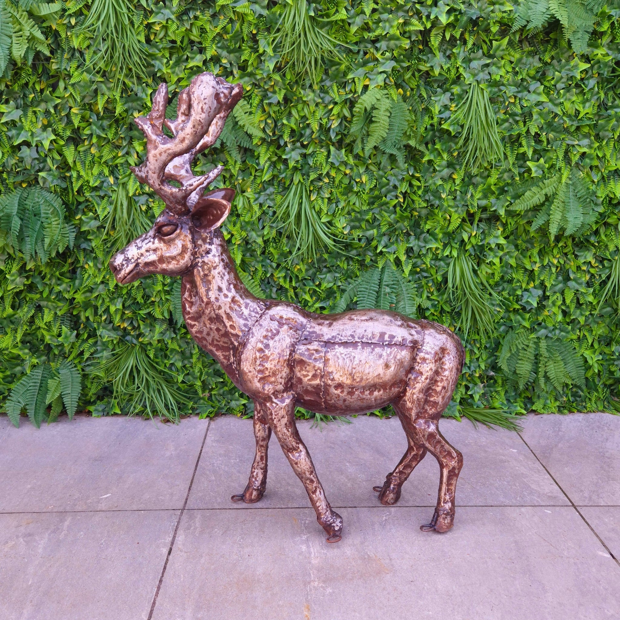 Natural Stag Metal Sculptures - Pangea Sculptures