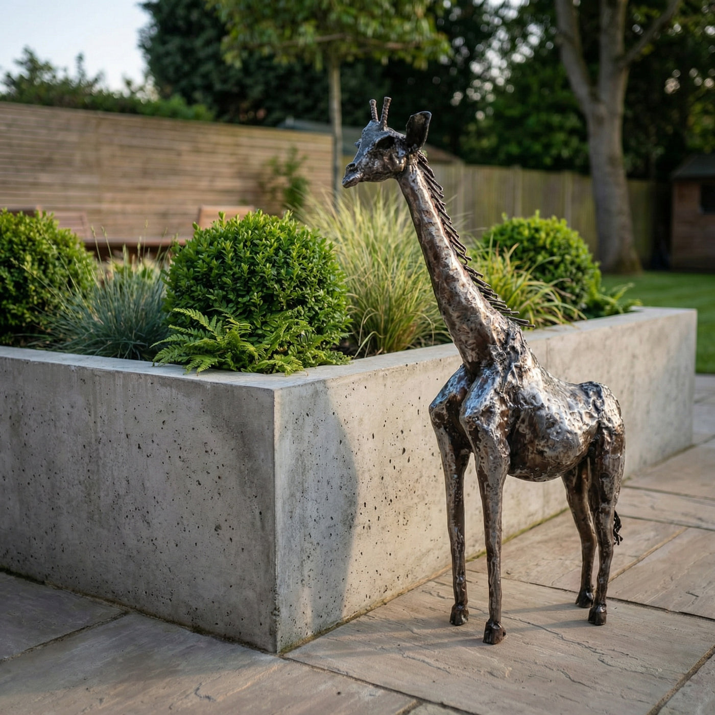 Giraffe Metal Sculpture 2ft