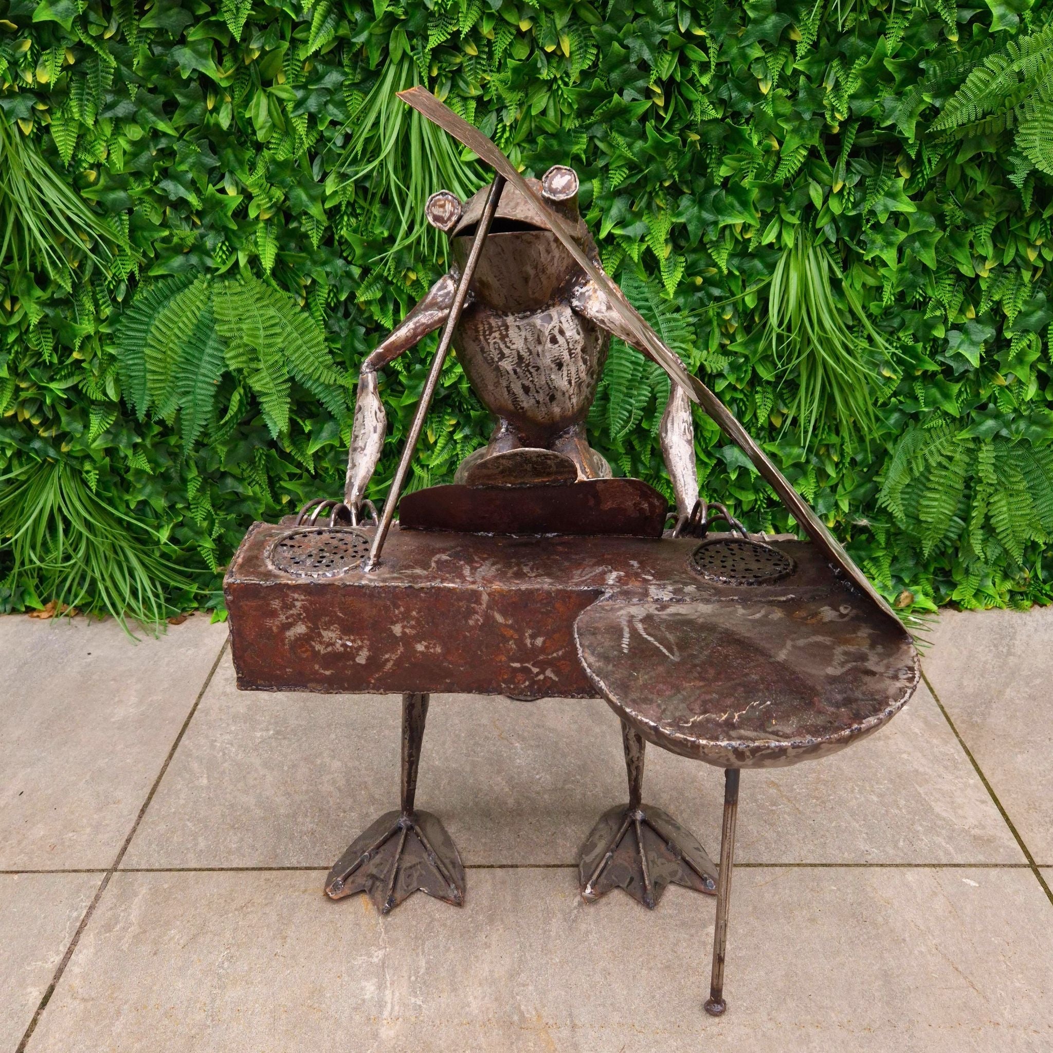 Piano Frog Metal Sculptures - Pangea Sculptures