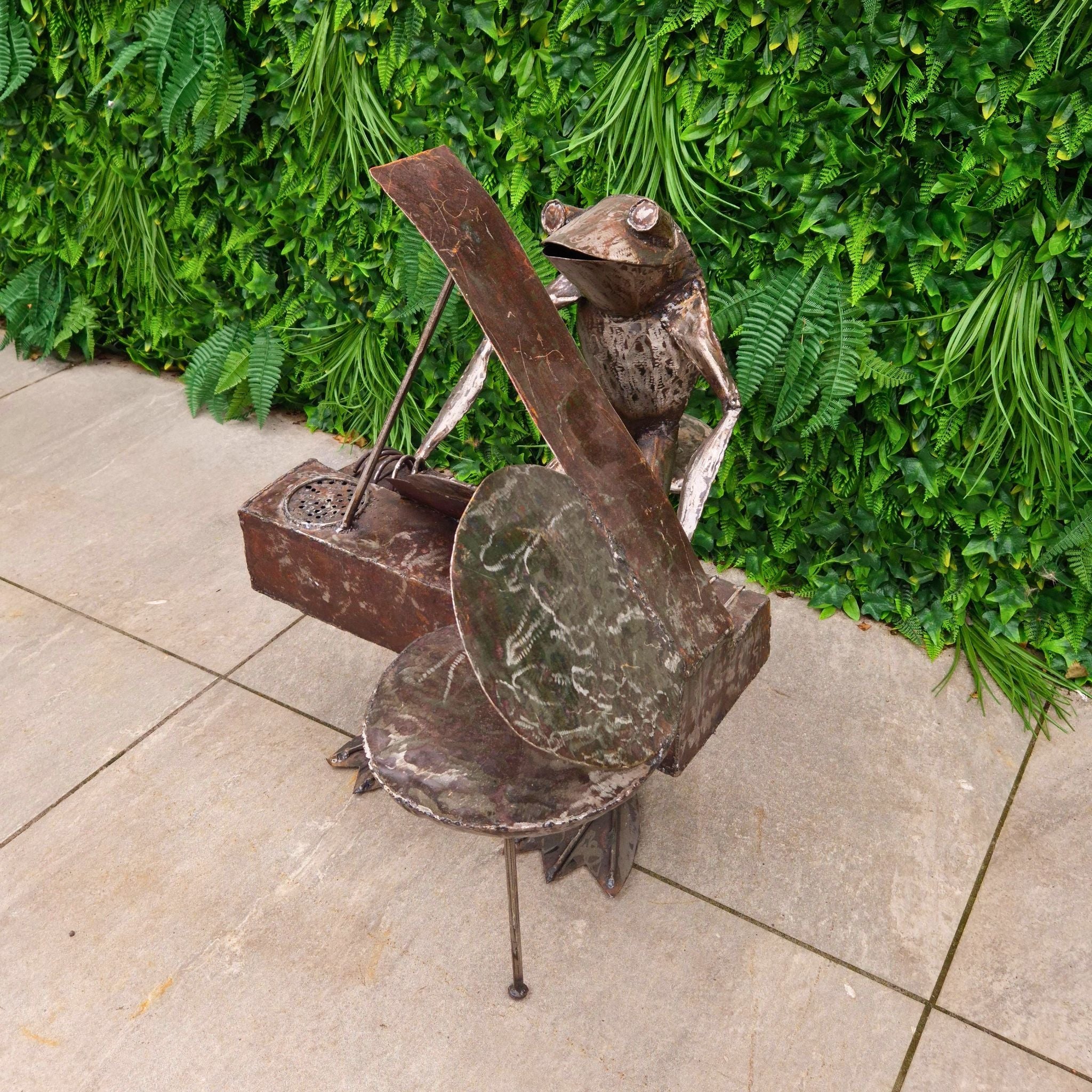 Piano Frog Metal Sculptures - Pangea Sculptures