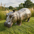Baby Hippo Metal Sculpture