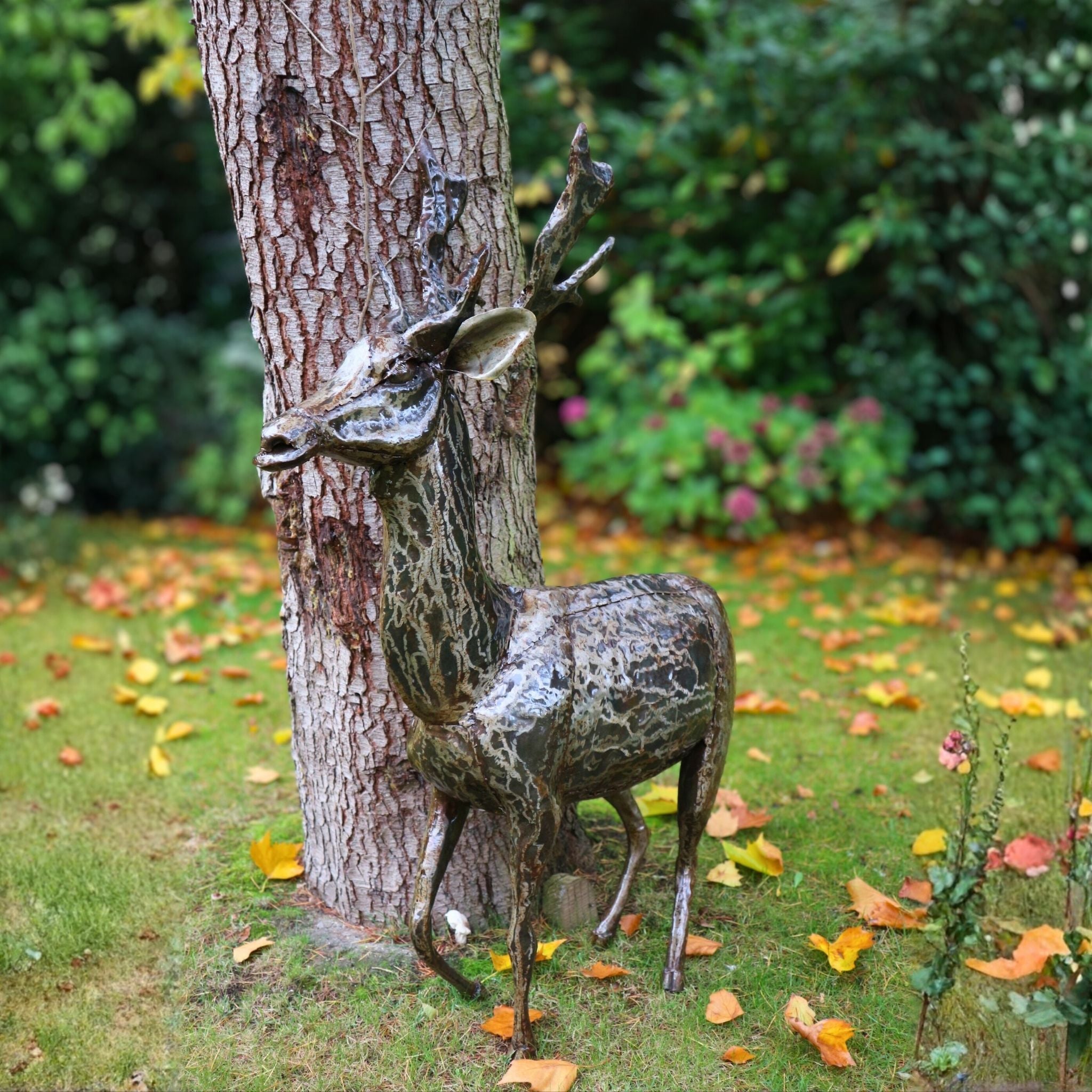 Young Stag Metal Sculpture