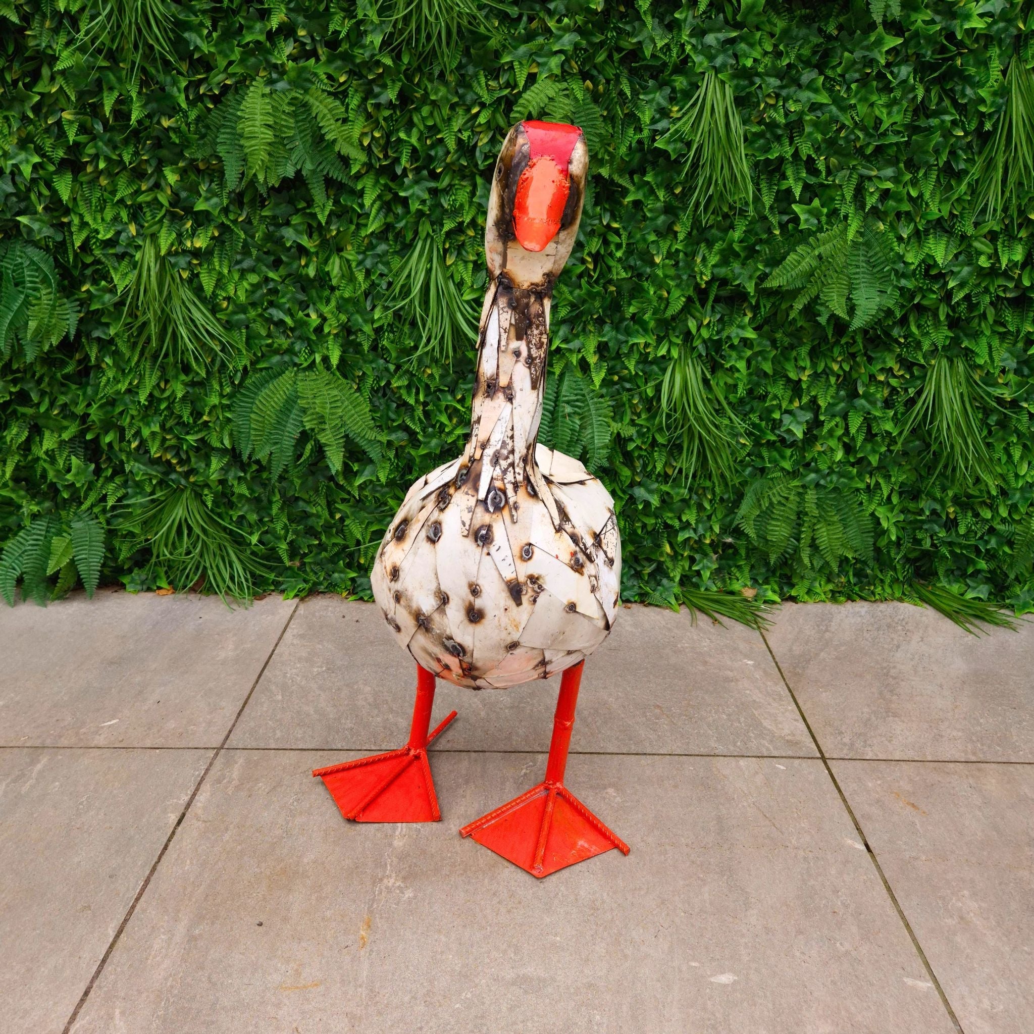 White Goose Metal Sculpture - Pangea Sculptures